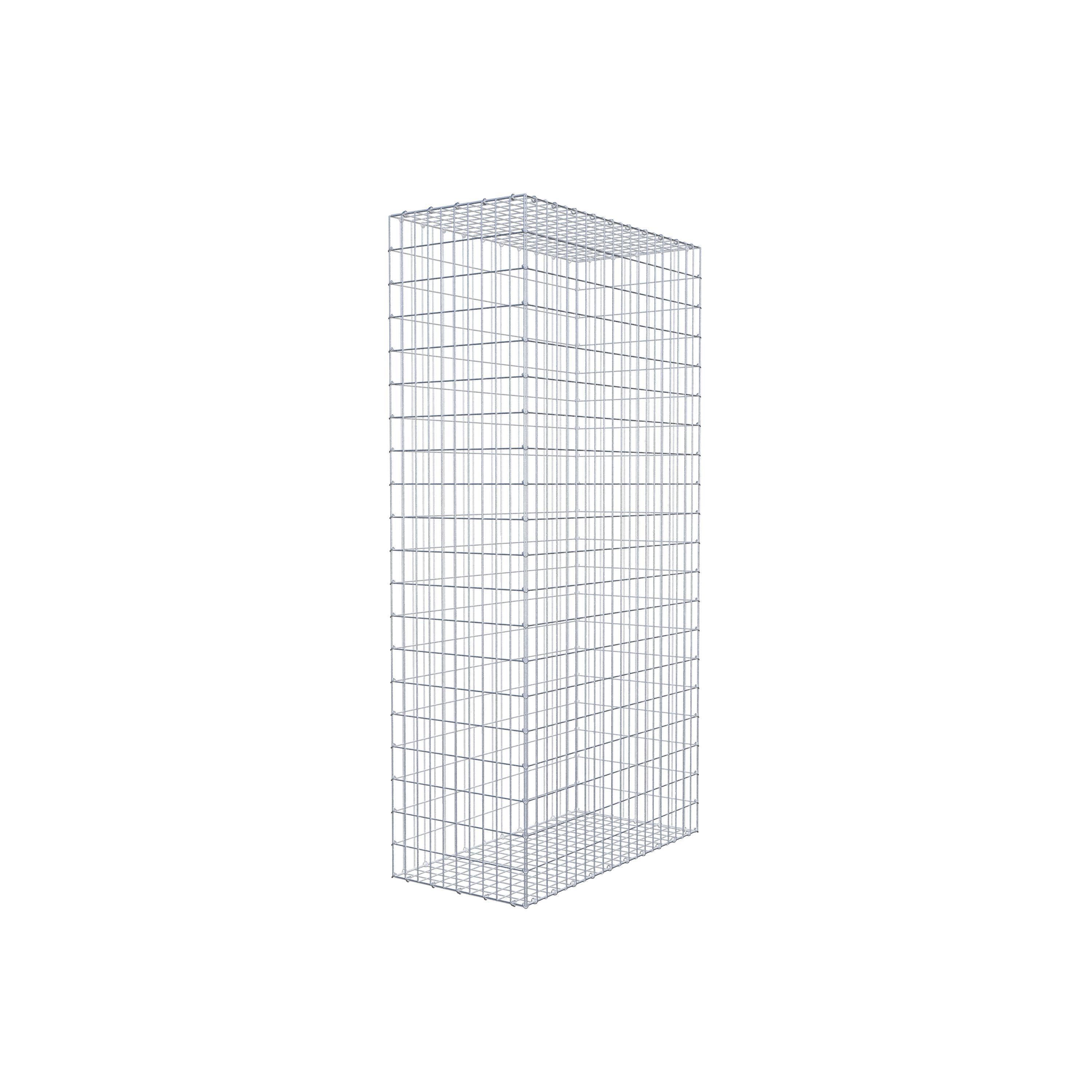Gabion 200 cm x 100 cm x 50 cm (L x H x P), mailles 5 cm x 10 cm, anneau en C