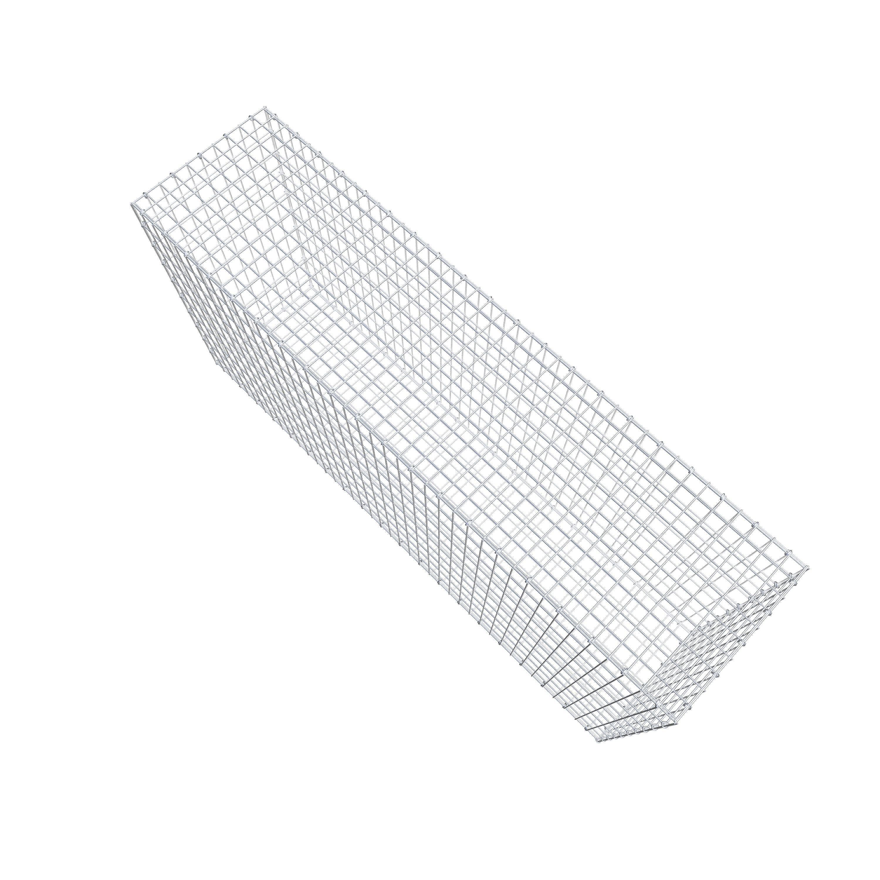 Gabion 200 cm x 100 cm x 50 cm (L x H x P), mailles 5 cm x 10 cm, anneau en C