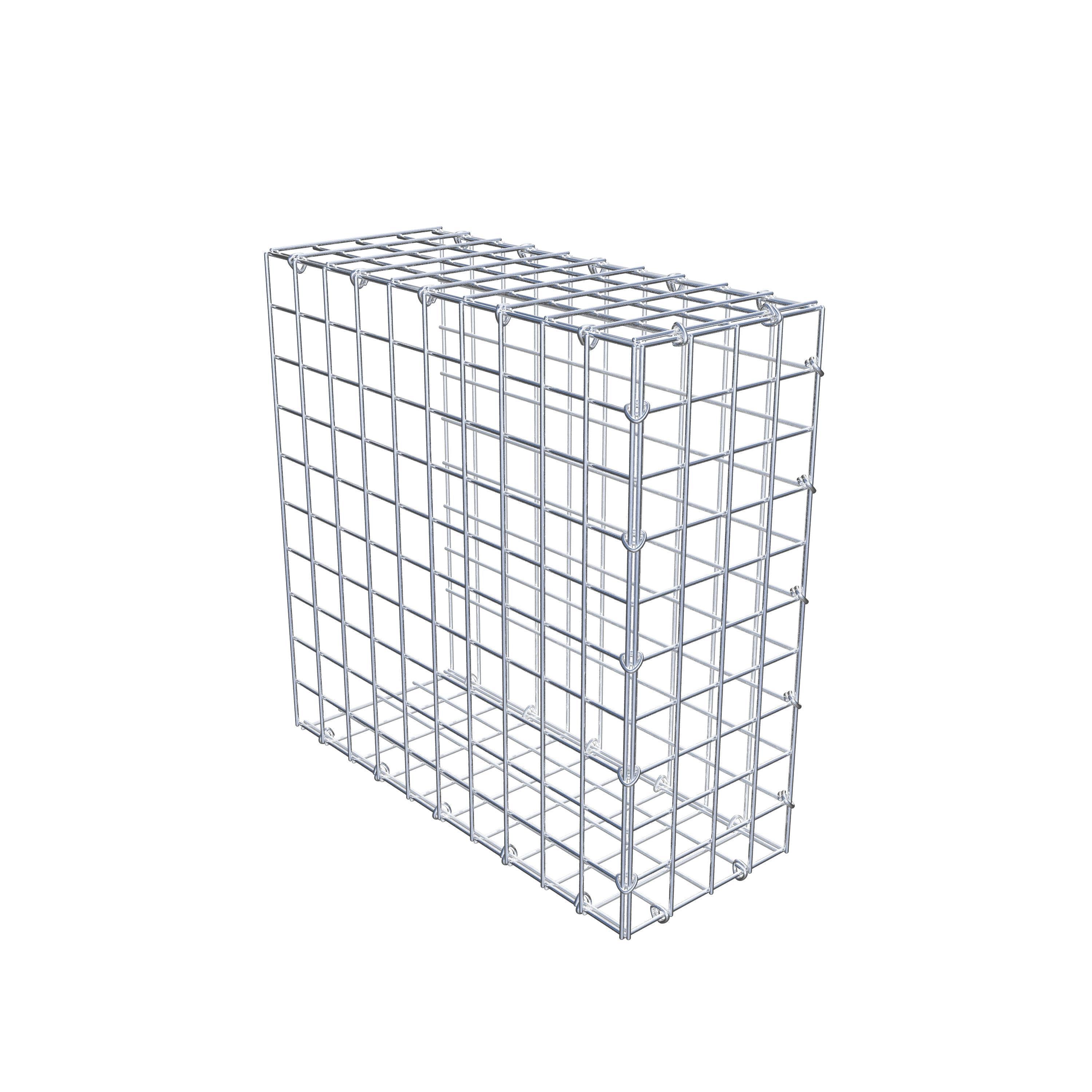 Fästbar gabion typ 2 50 cm x 50 cm x 20 cm (L x H x D), maskstorlek 5 cm x 5 cm, C-ring