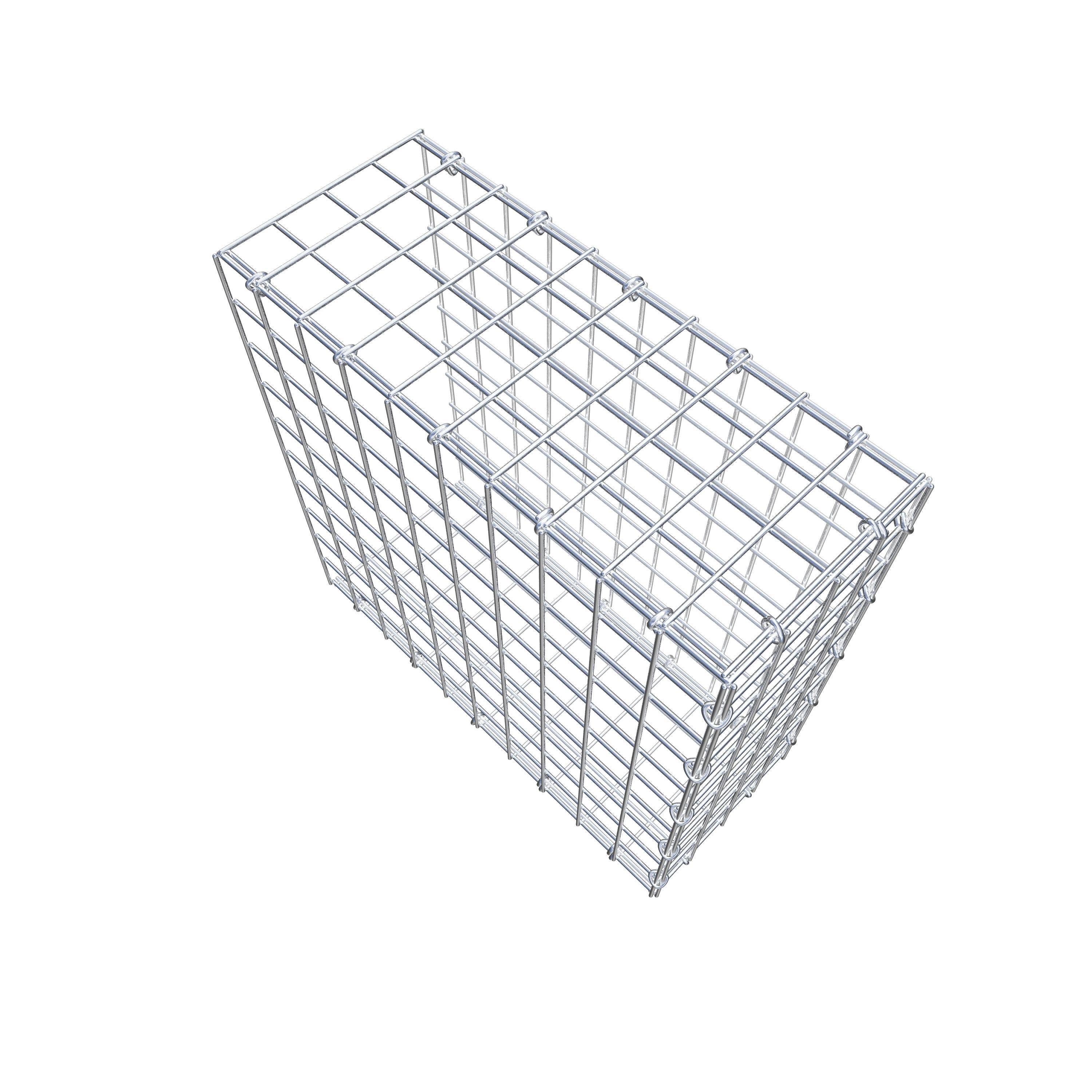 Fästbar gabion typ 2 50 cm x 50 cm x 20 cm (L x H x D), maskstorlek 5 cm x 5 cm, C-ring