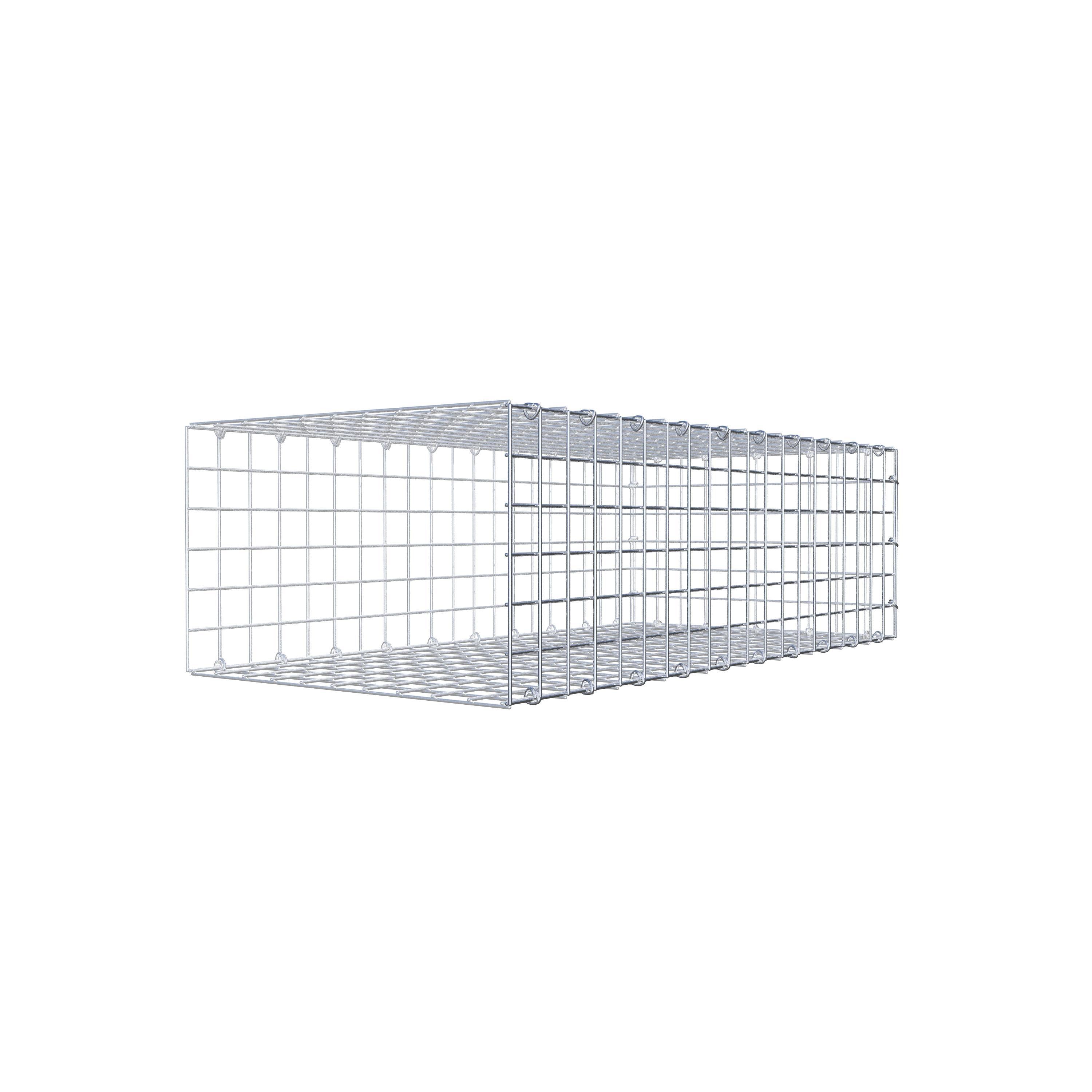 Gavión acoplable tipo 2 100 cm x 30 cm x 50 cm (L x A x P), malla 5 cm x 5 cm, anillo en C