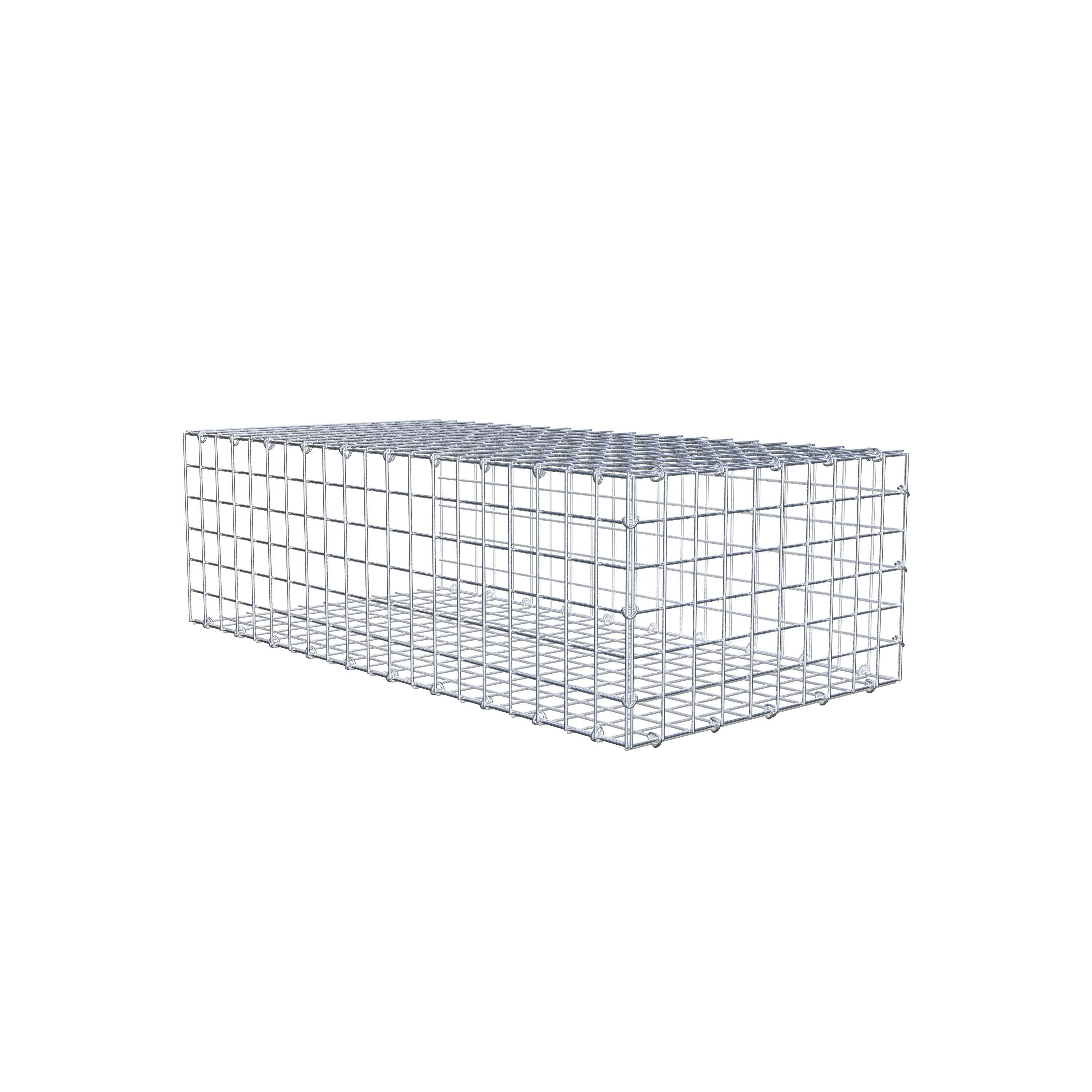 Gavión acoplable tipo 2 100 cm x 30 cm x 50 cm (L x A x P), malla 5 cm x 5 cm, anillo en C