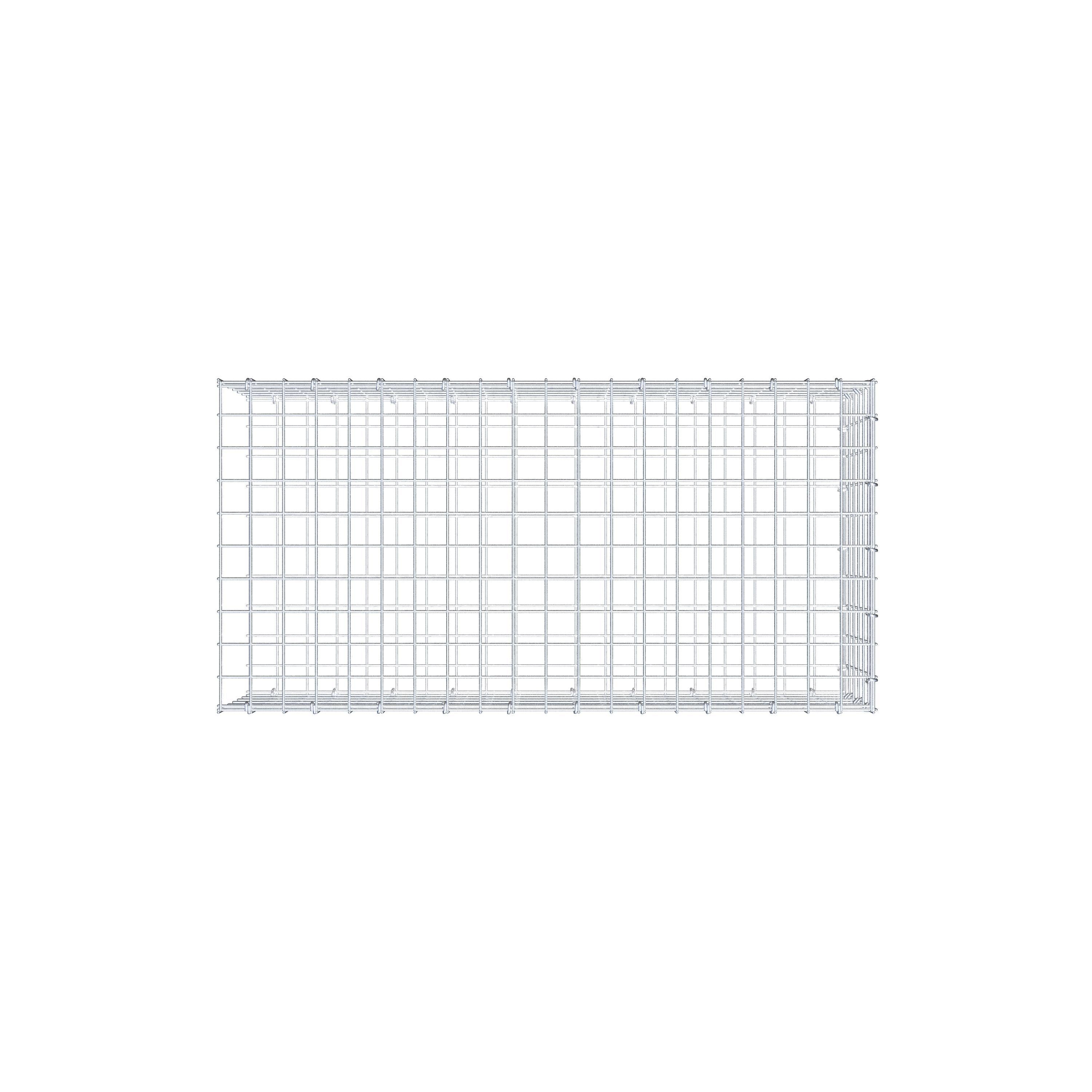Gavión acoplable tipo 2 100 cm x 30 cm x 50 cm (L x A x P), malla 5 cm x 5 cm, anillo en C