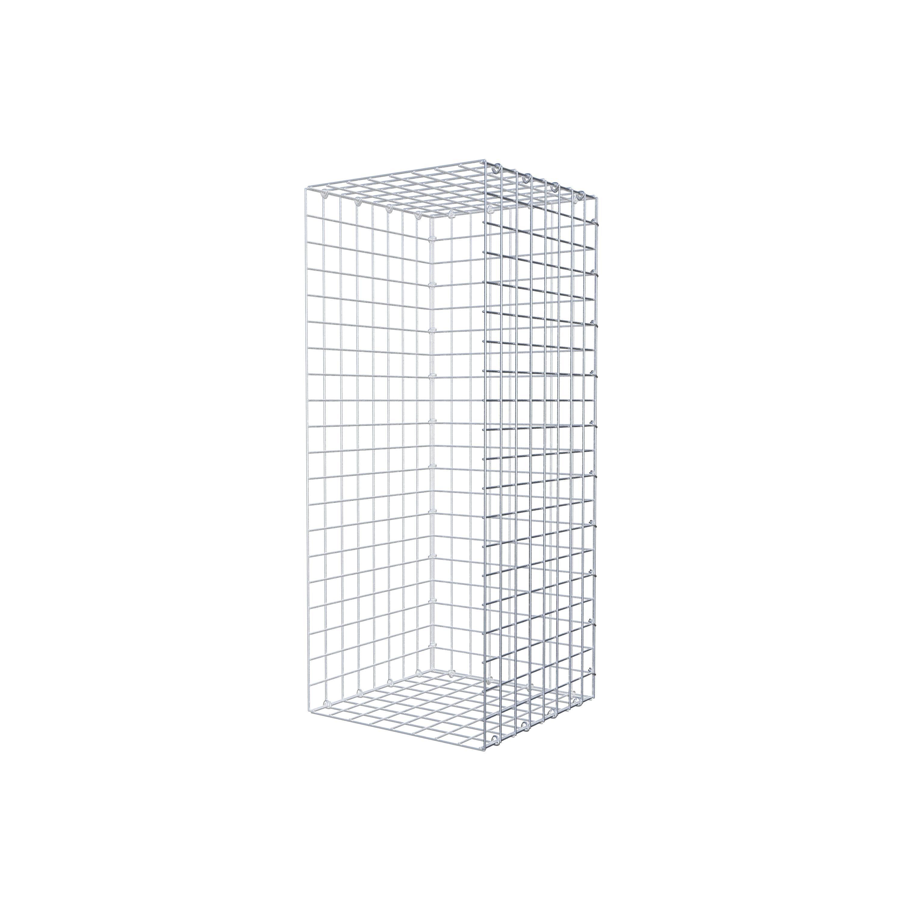 Fourche rapportée type 2 100 cm x 40 cm x 40 cm (L x H x P), mailles 5 cm x 5 cm, anneau C