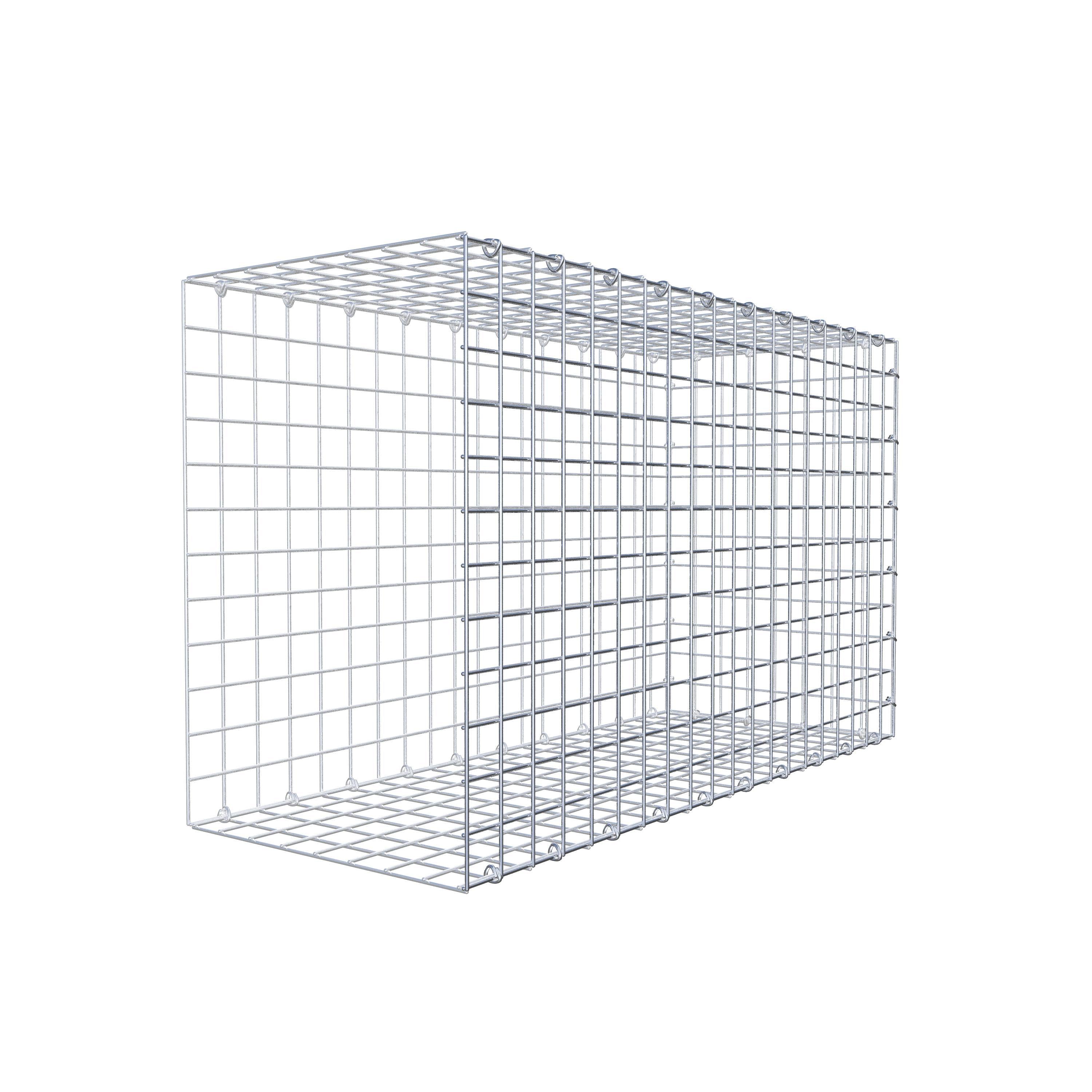 Gavión complementario de tipo 2 100 cm x 60 cm x 40 cm (largo x alto x fondo), malla 5 cm x 5 cm, anillo en C