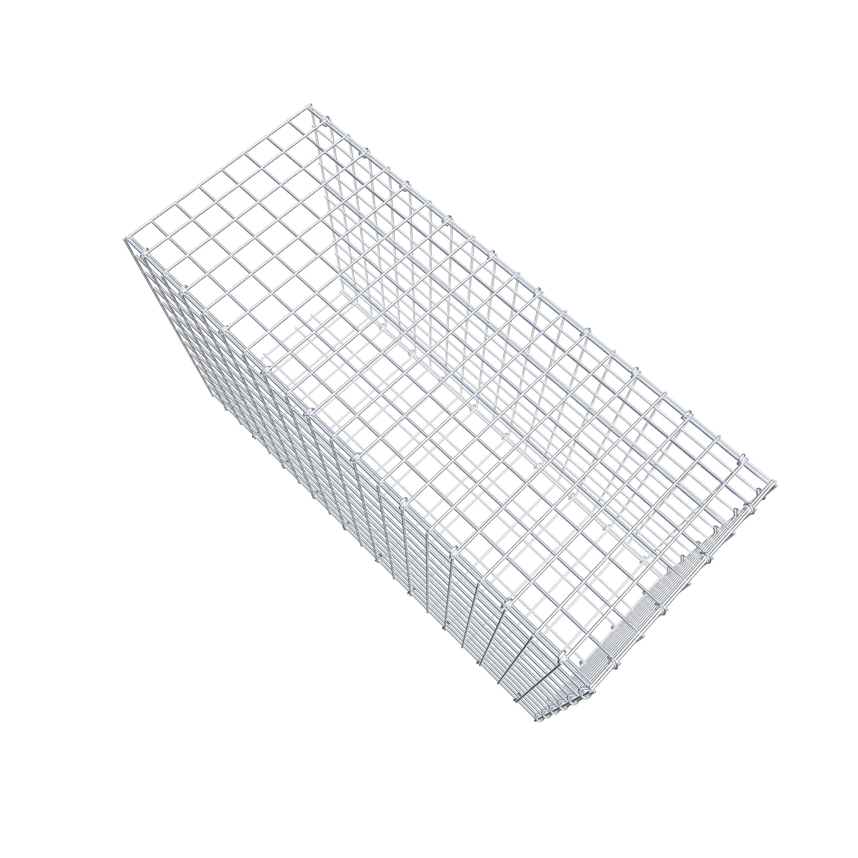 Gavión complementario de tipo 2 100 cm x 60 cm x 40 cm (largo x alto x fondo), malla 5 cm x 5 cm, anillo en C
