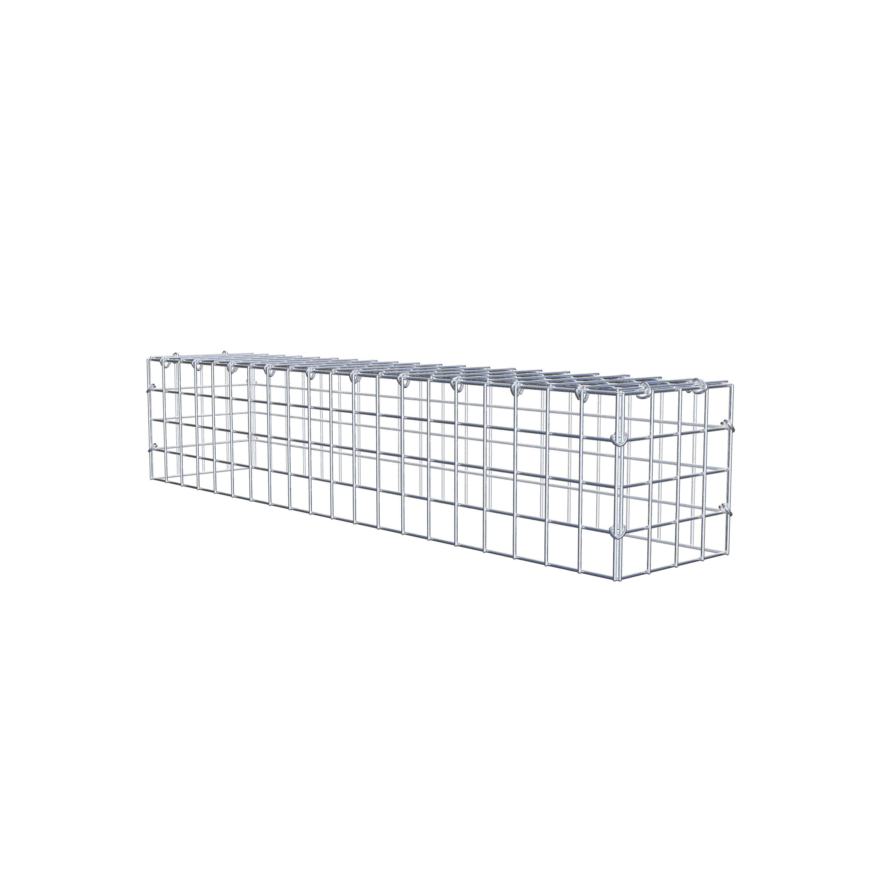 Add-on schanskorf type 3 100 cm x 20 cm x 20 cm (L x H x D), maaswijdte 5 cm x 5 cm, C-ring