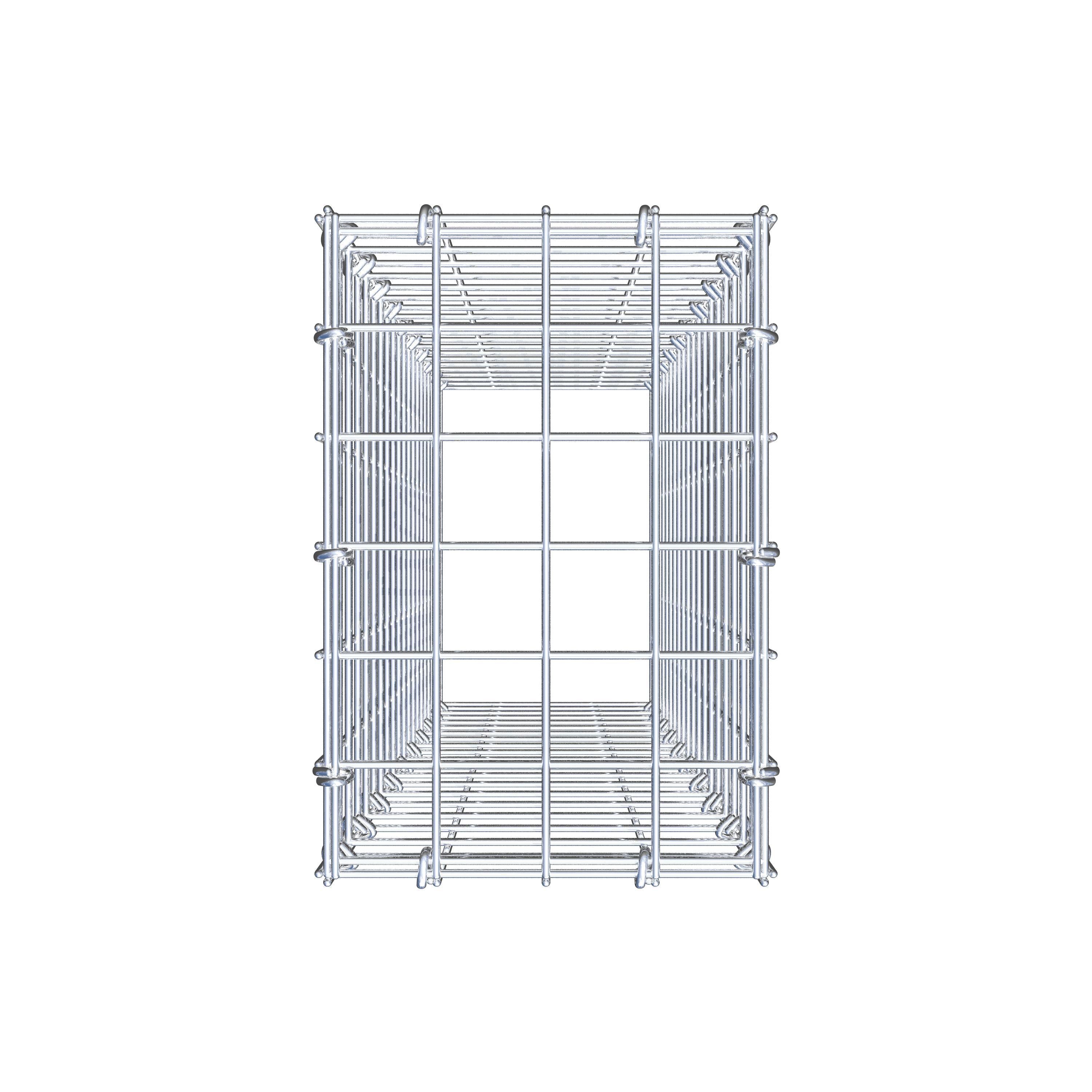 Monteret gabion type 3 100 cm x 20 cm x 30 cm (L x H x D), maskestørrelse 5 cm x 5 cm, C-ring
