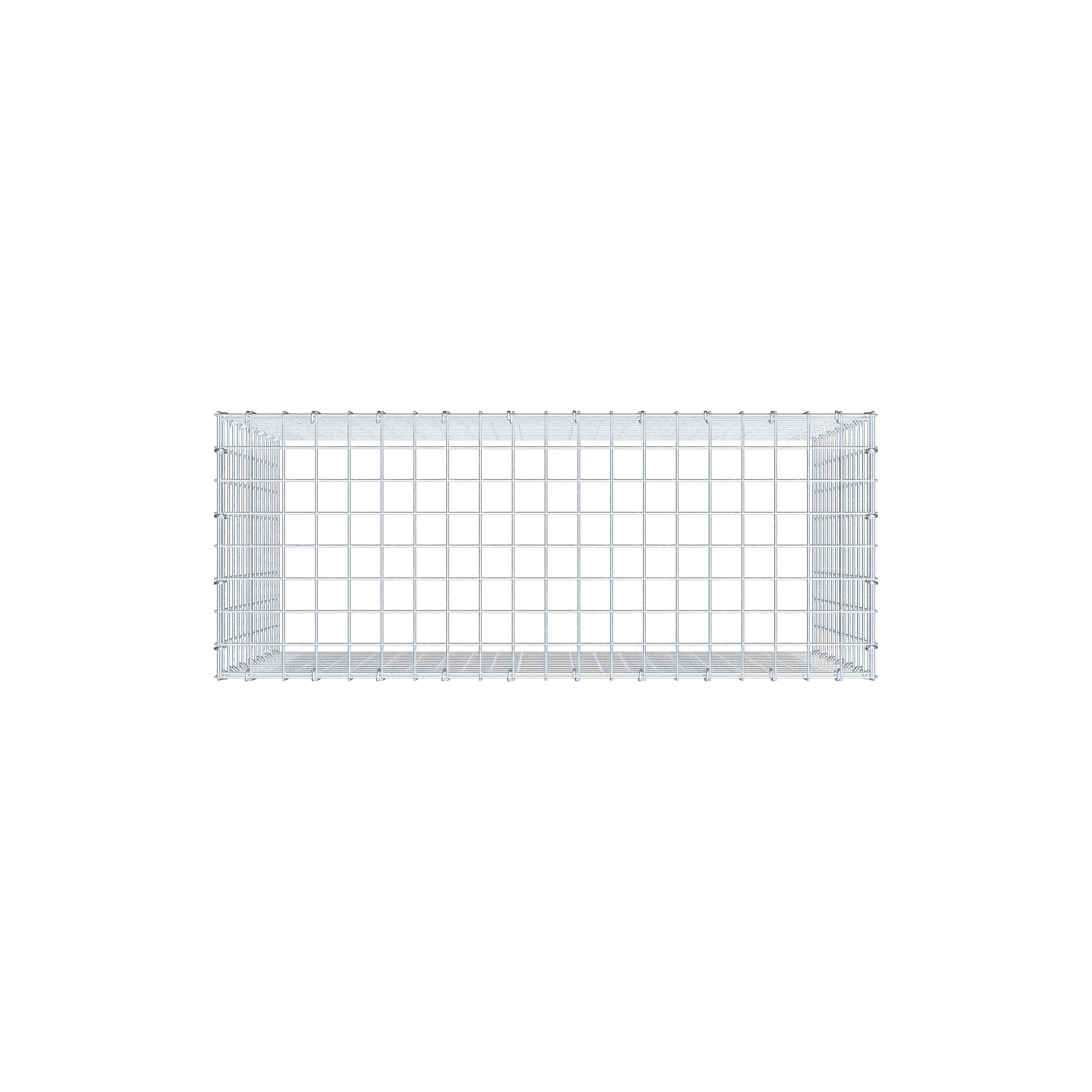 Gavión complementario de tipo 3 100 cm x 70 cm x 40 cm (L x A x P), malla 5 cm x 5 cm, anillo en C