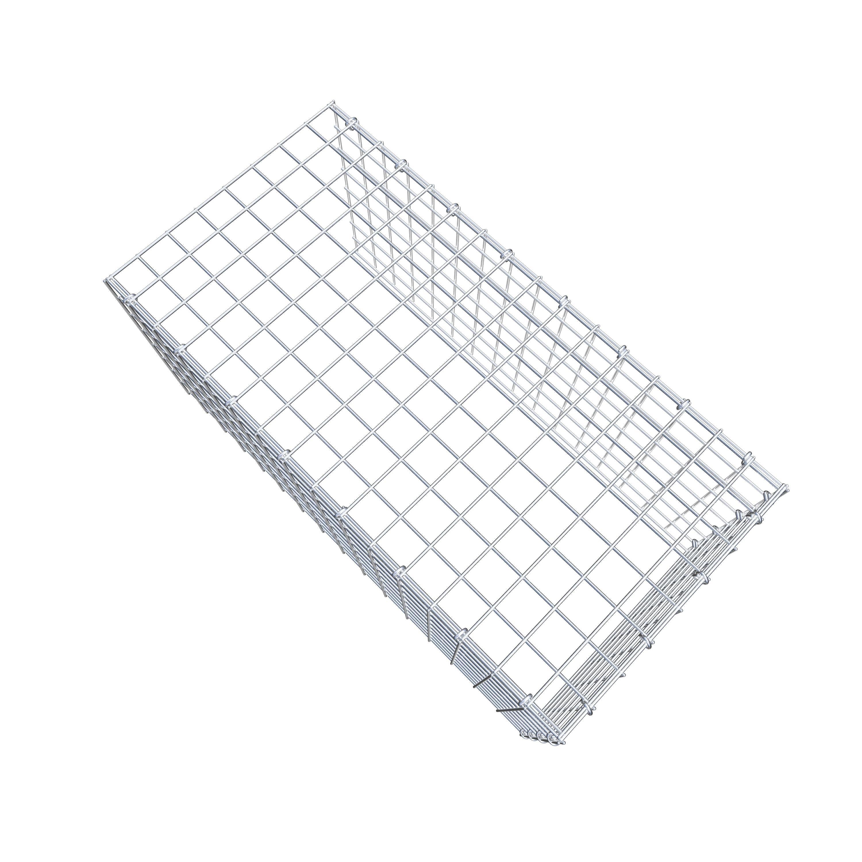Fourche rapportée type 4 80 cm x 40 cm x 40 cm (L x H x P), mailles 5 cm x 5 cm, anneau C