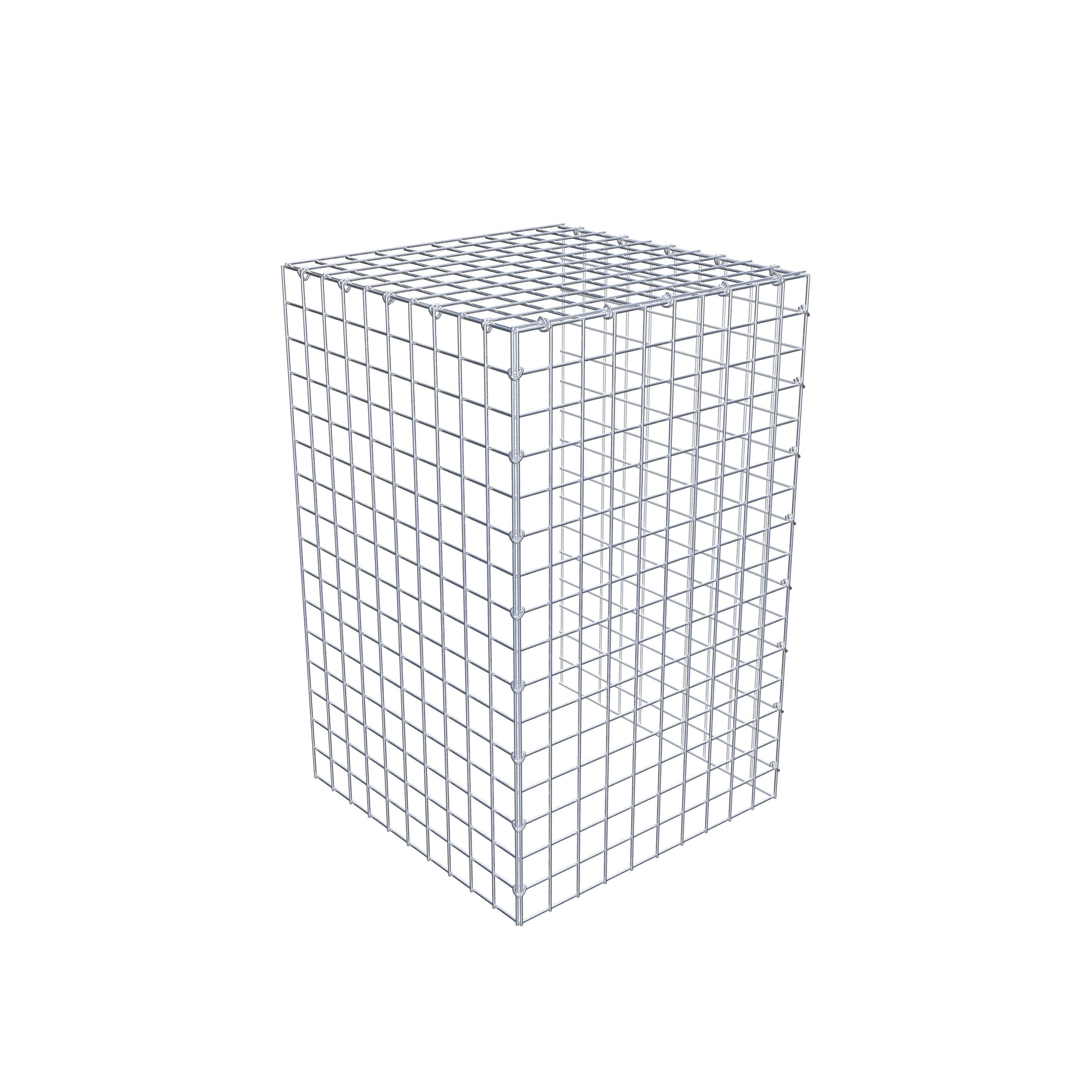 Monteret gabion type 4 80 cm x 50 cm x 50 cm (L x H x D), maskestørrelse 5 cm x 5 cm, C-ring