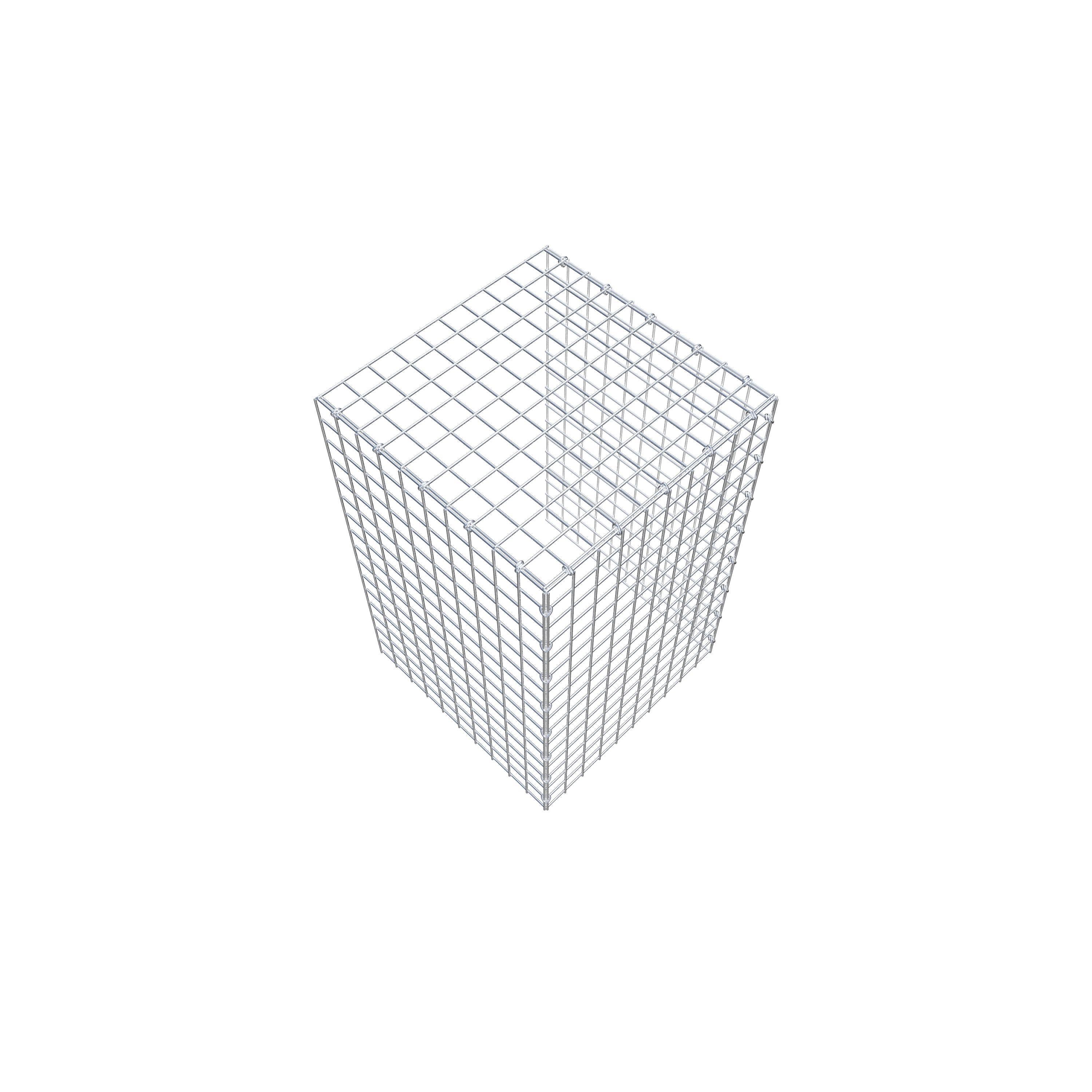 Monteret gabion type 4 80 cm x 50 cm x 50 cm (L x H x D), maskestørrelse 5 cm x 5 cm, C-ring