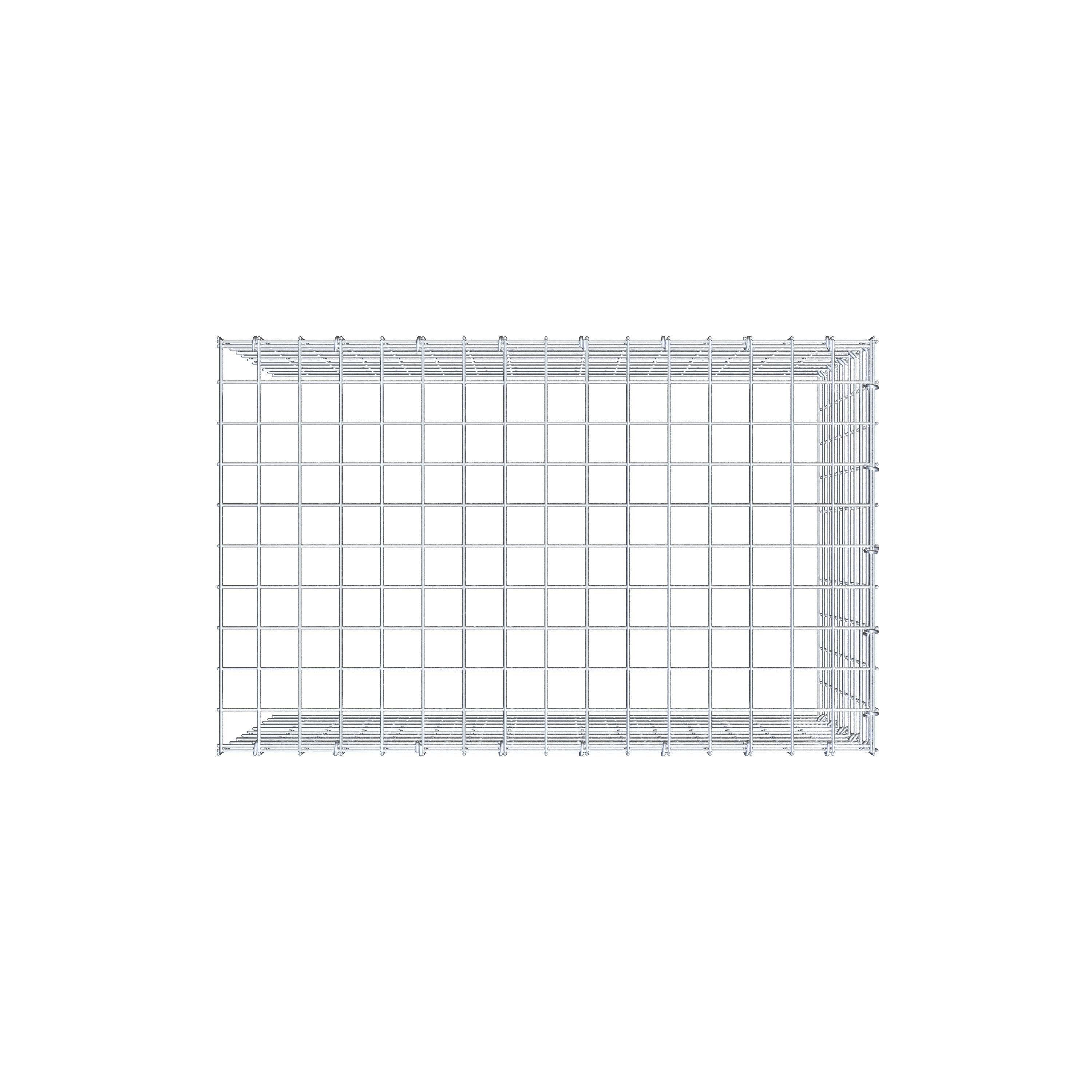 Monteret gabion type 4 80 cm x 50 cm x 50 cm (L x H x D), maskestørrelse 5 cm x 5 cm, C-ring