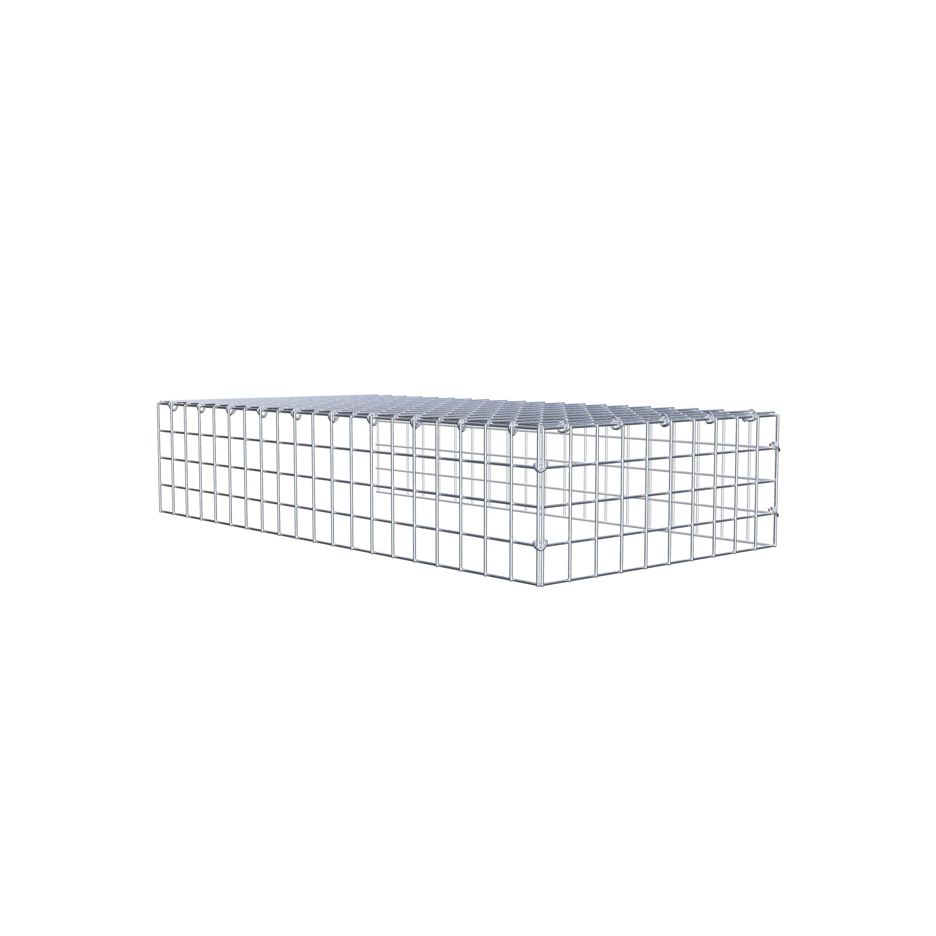 Gabião Tipo 4 100 cm x 20 cm x 50 cm (C x A x P), malhagem 5 cm x 5 cm, anel C