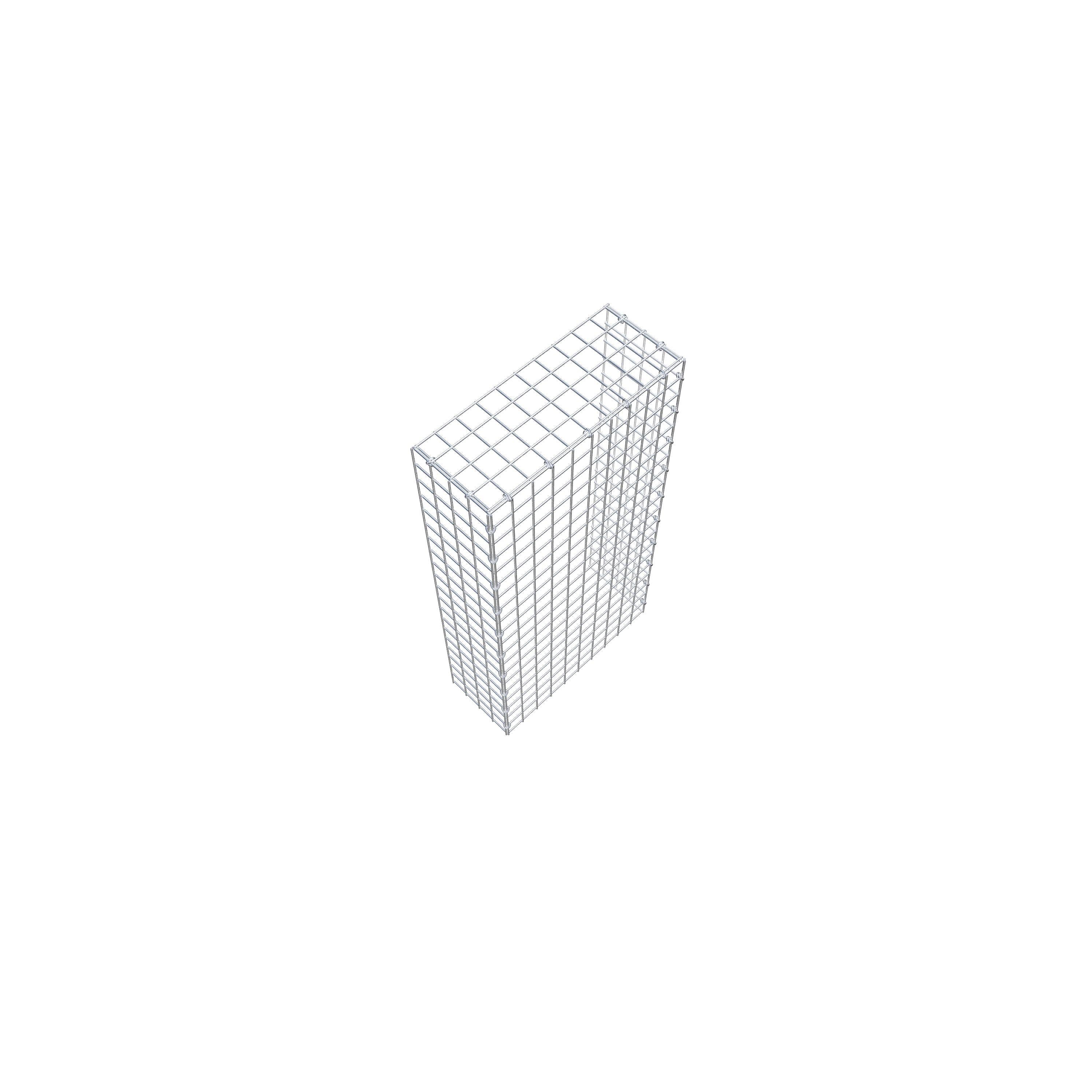 Gabião Tipo 4 100 cm x 20 cm x 50 cm (C x A x P), malhagem 5 cm x 5 cm, anel C