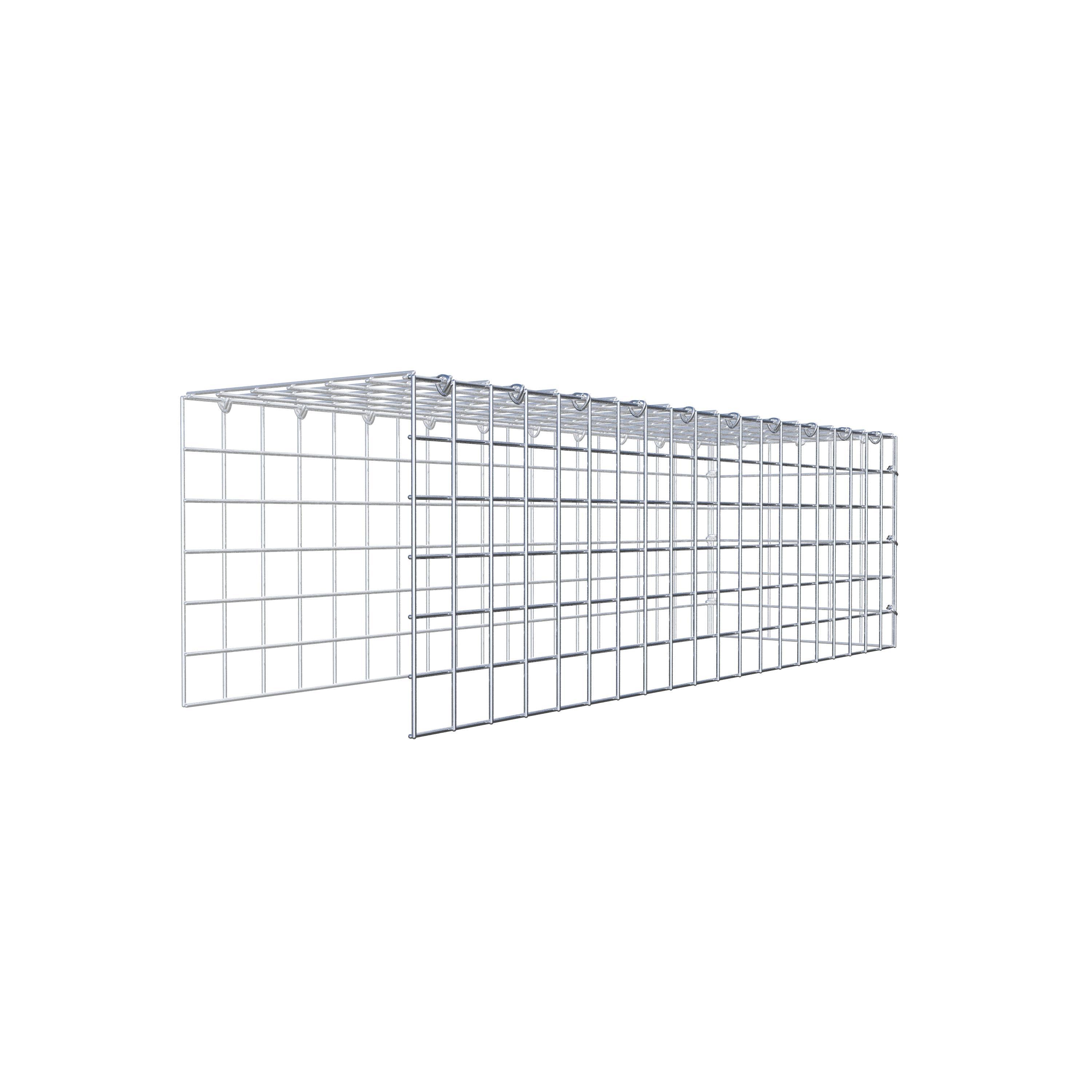 Gavión adicional tipo 4 100 cm x 30 cm x 30 cm (L x A x P), malla 5 cm x 5 cm, anillo en C