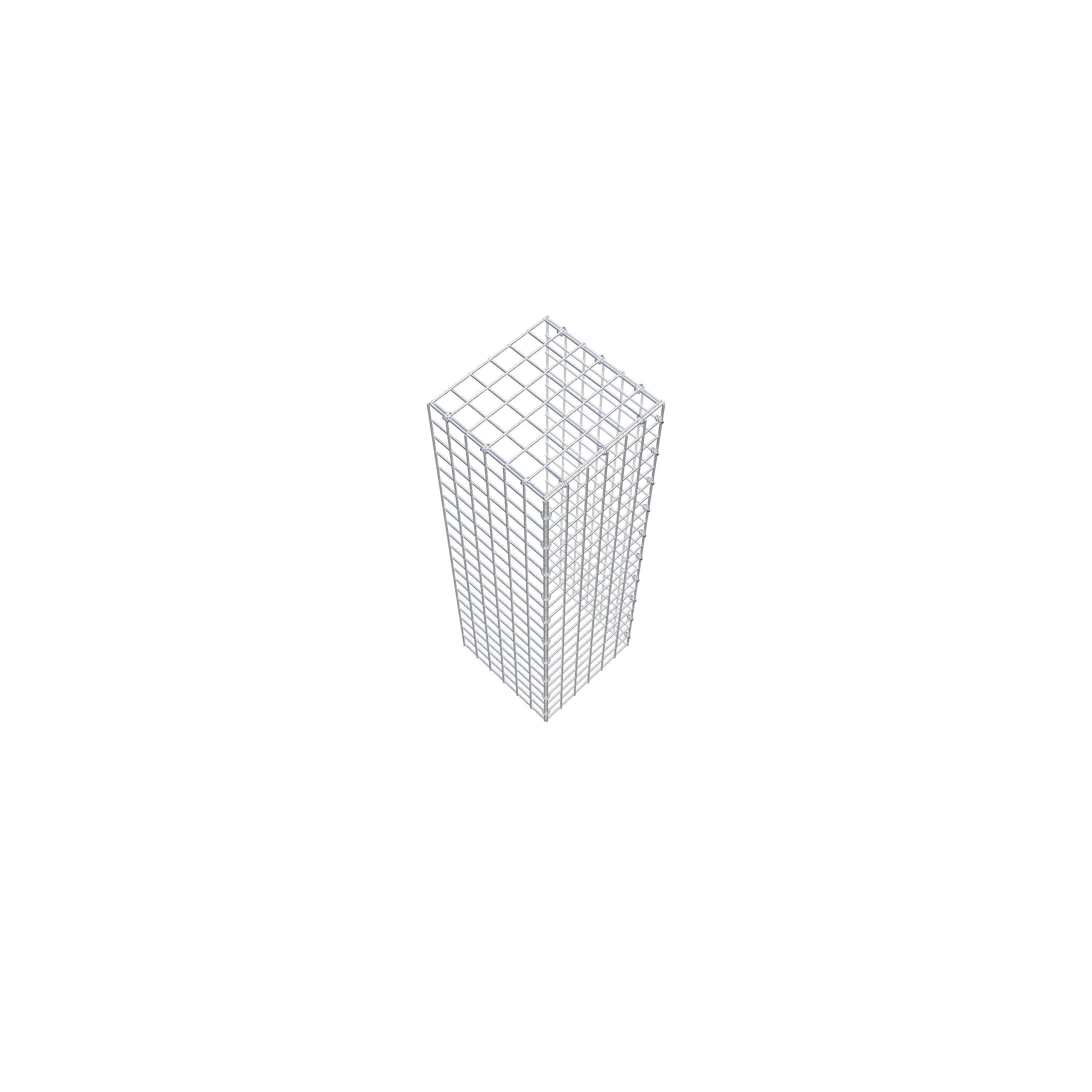 Gavión adicional tipo 4 100 cm x 30 cm x 30 cm (L x A x P), malla 5 cm x 5 cm, anillo en C