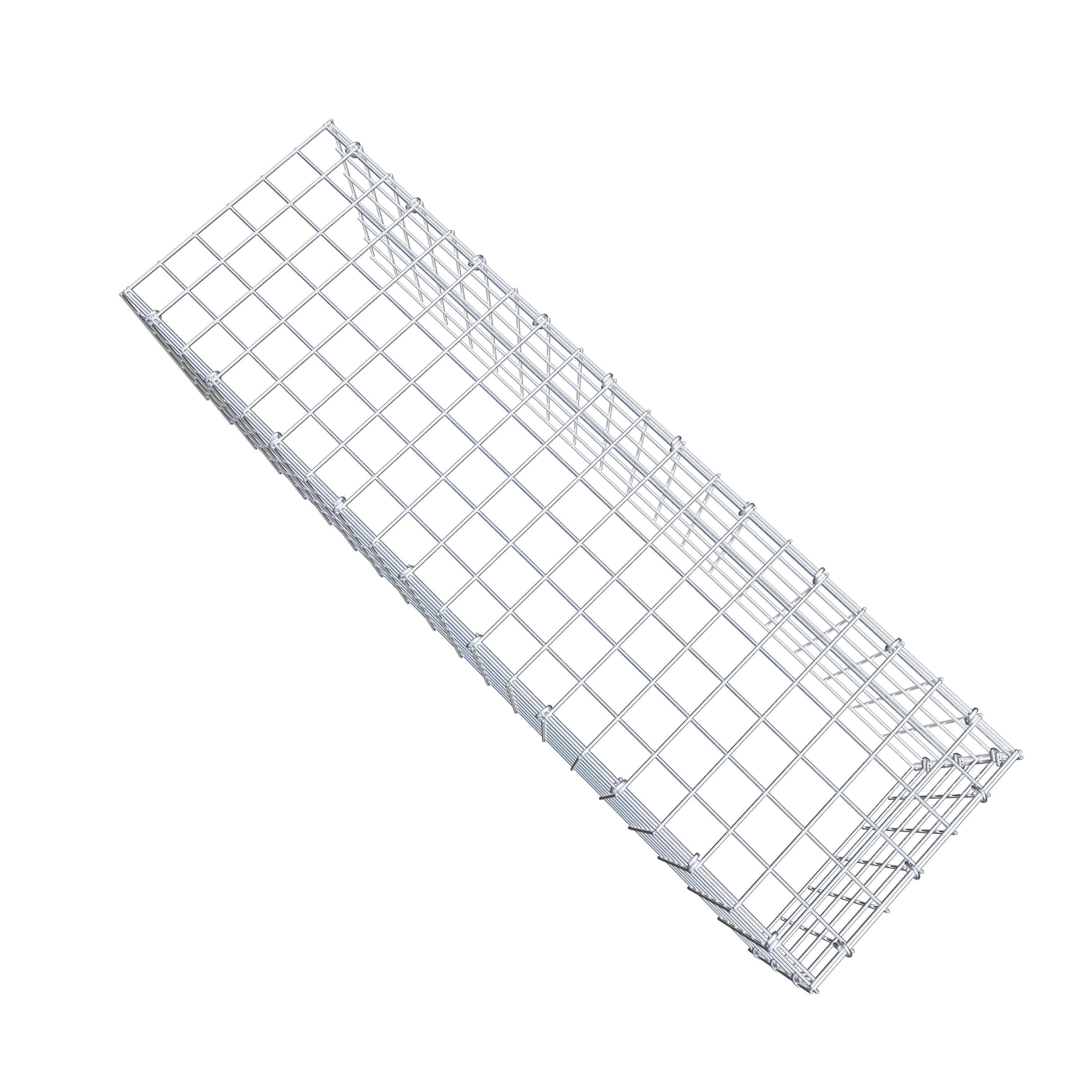 Gavión adicional tipo 4 100 cm x 30 cm x 30 cm (L x A x P), malla 5 cm x 5 cm, anillo en C