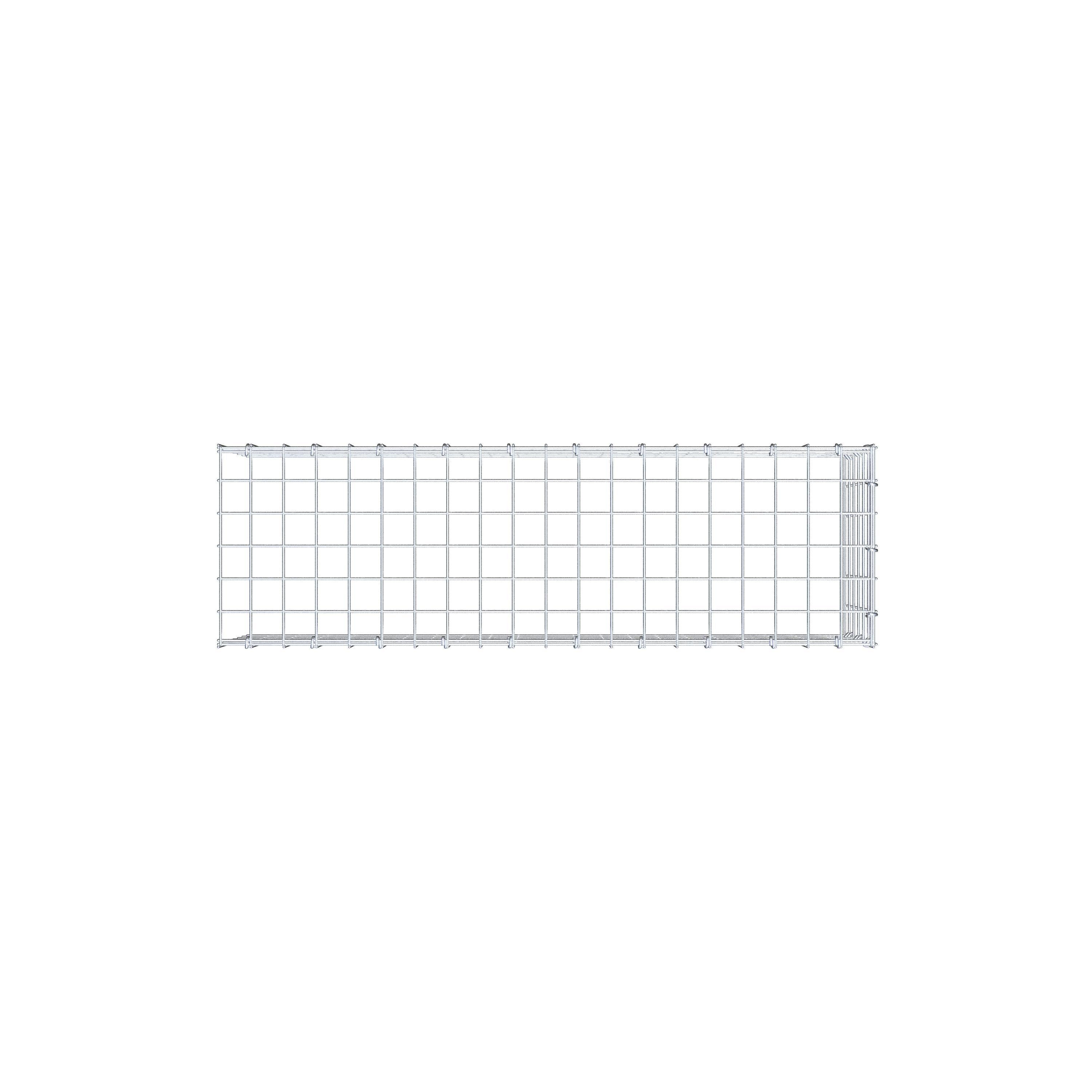 Gavión adicional tipo 4 100 cm x 30 cm x 30 cm (L x A x P), malla 5 cm x 5 cm, anillo en C