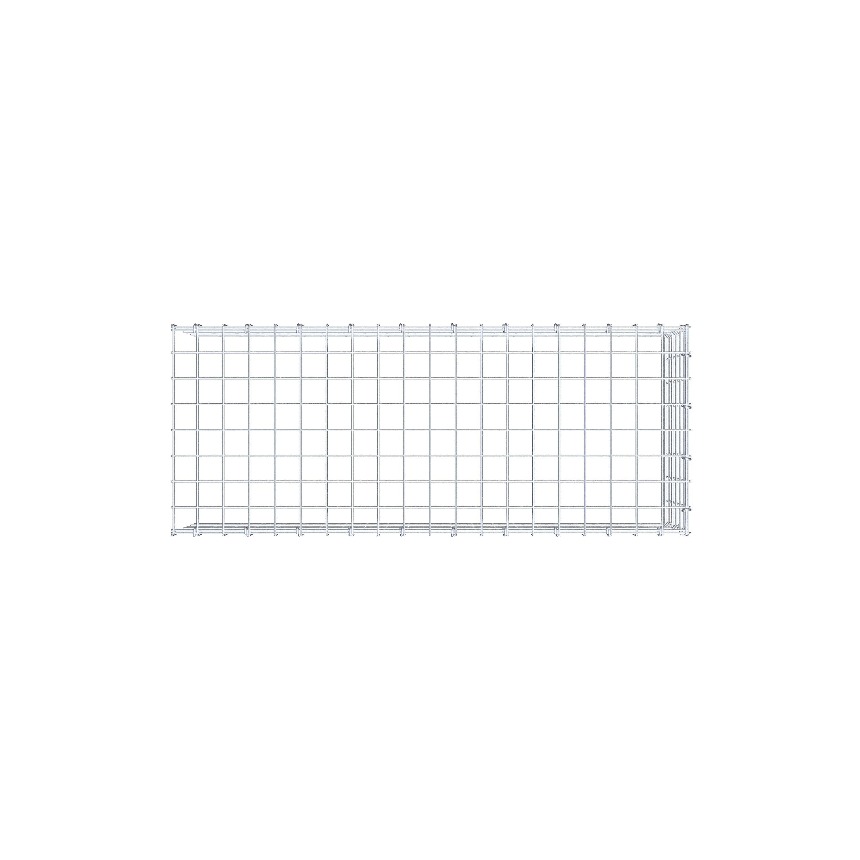 Mounted gabion type 4 100 cm x 30 cm x 40 cm (L x H x D), mesh size 5 cm x 5 cm, C-ring