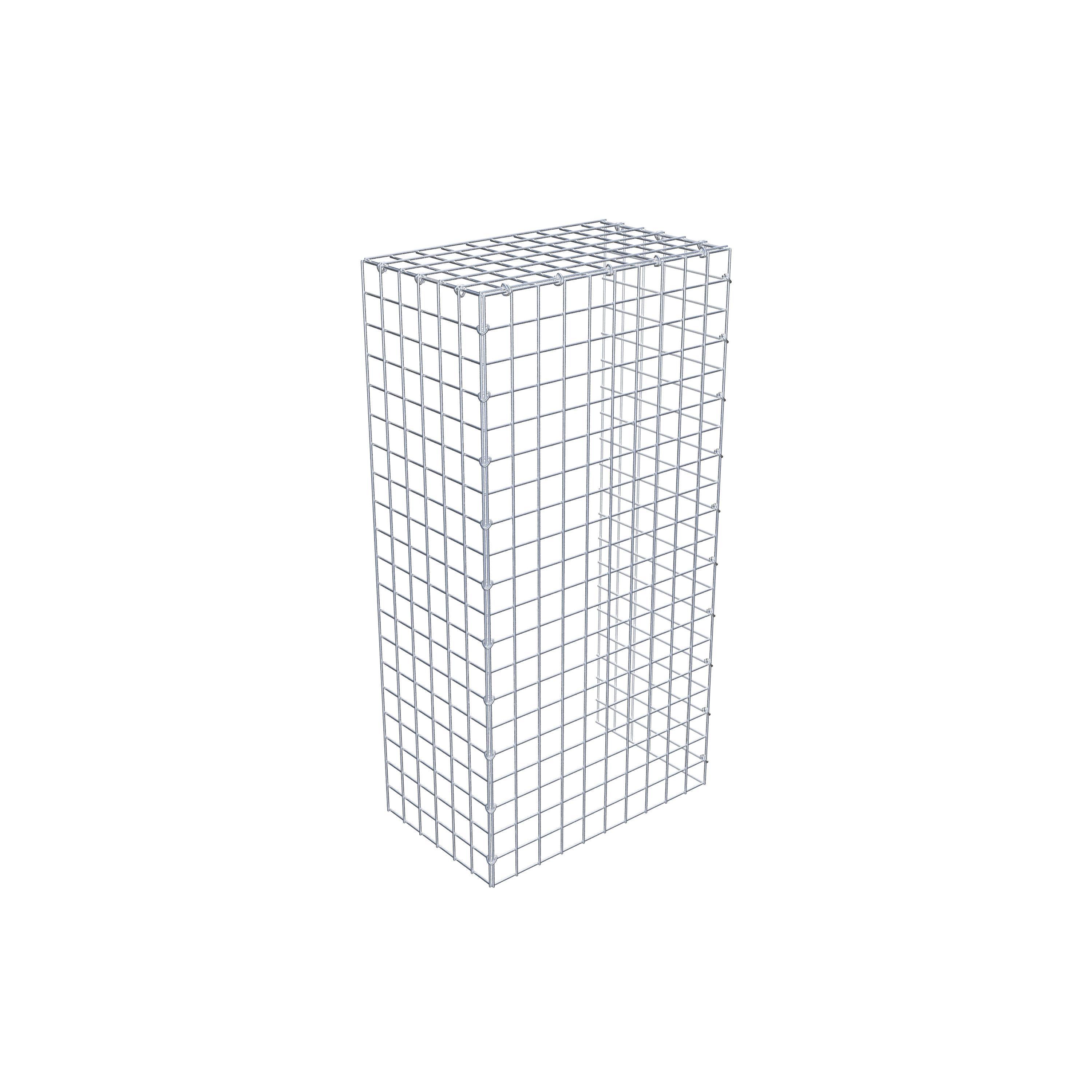 Type 4 oplegkorf 100 cm x 30 cm x 50 cm (L x H x D), maaswijdte 5 cm x 5 cm, C-ring