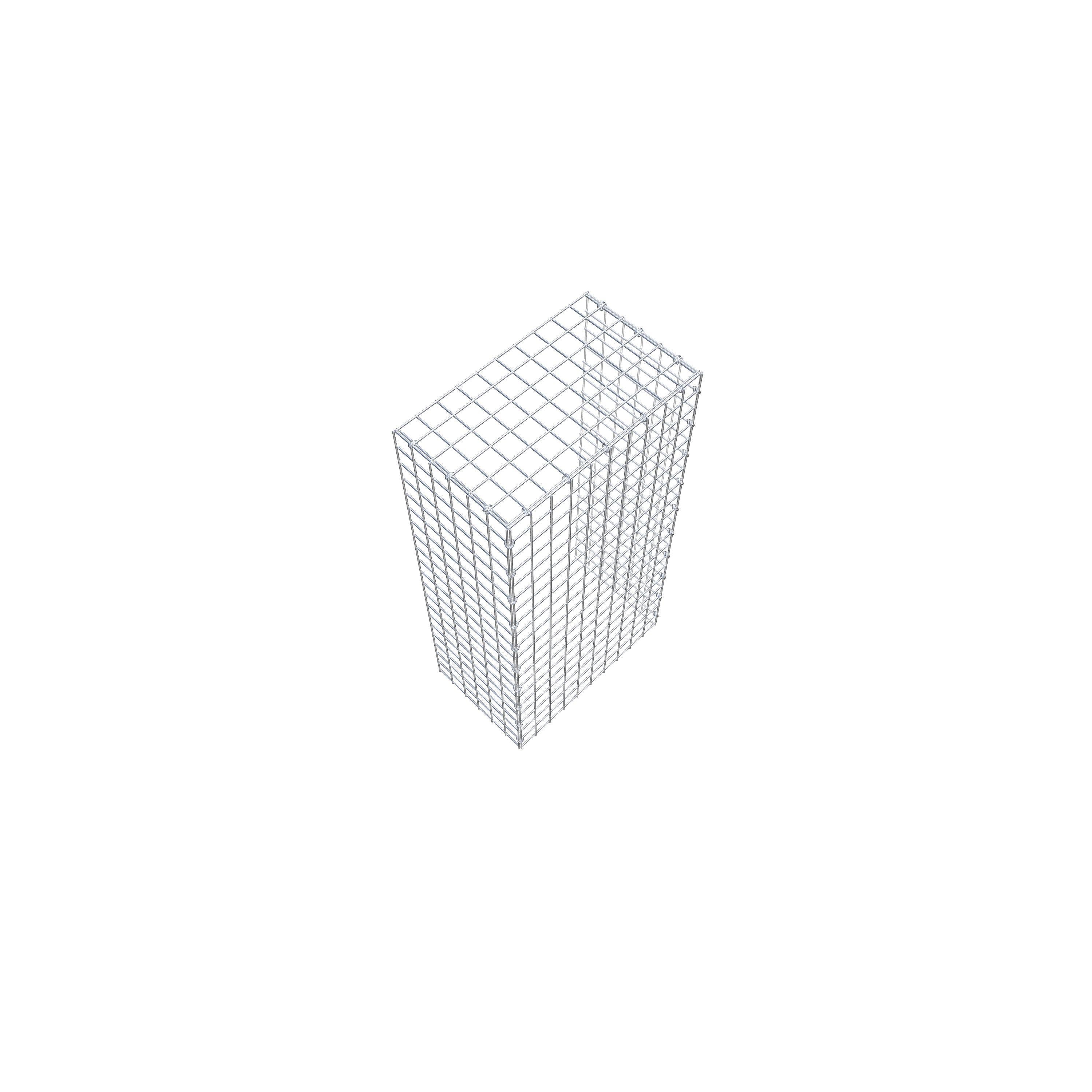 Type 4 oplegkorf 100 cm x 30 cm x 50 cm (L x H x D), maaswijdte 5 cm x 5 cm, C-ring