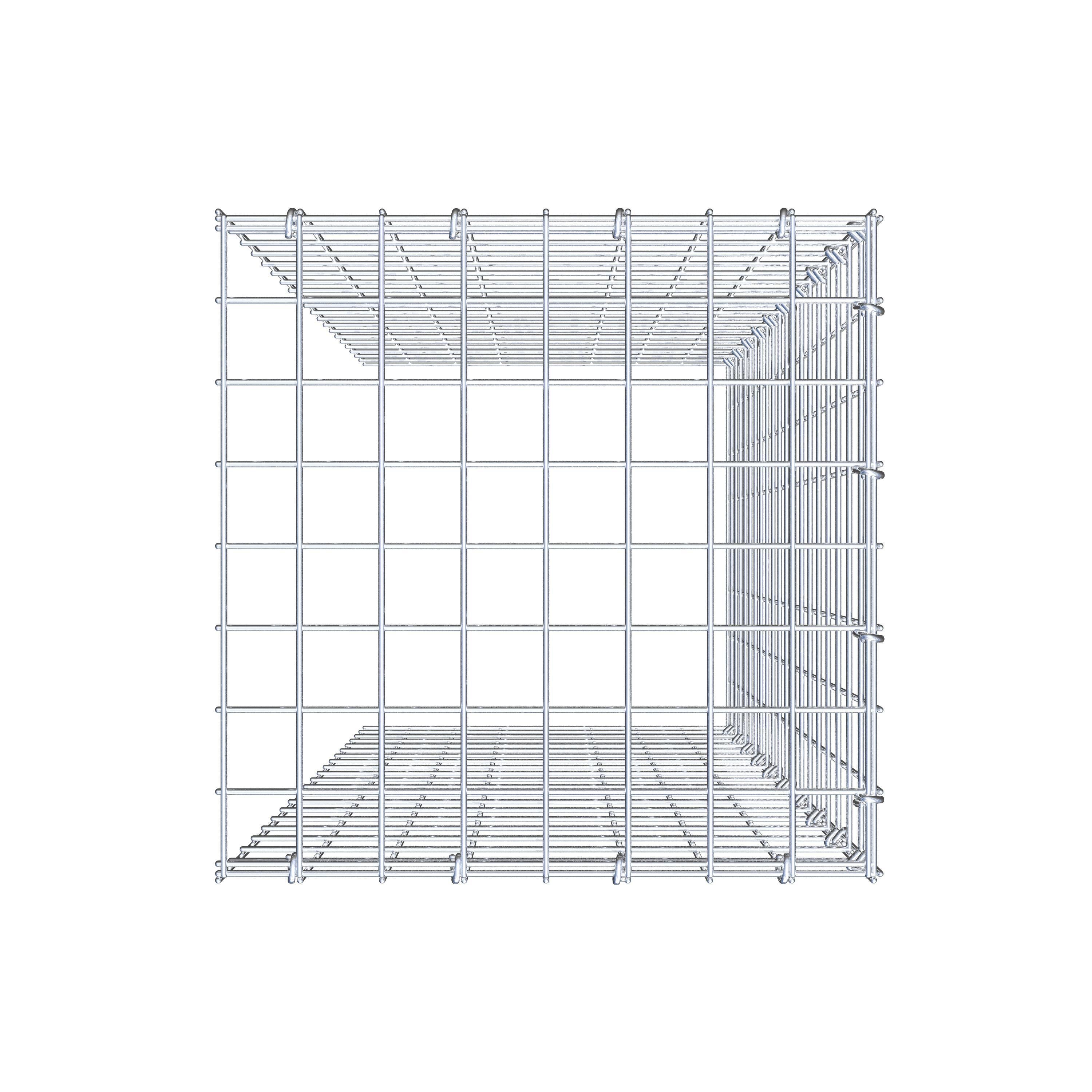 Gabião Tipo 4 100 cm x 40 cm x 40 cm (C x A x P), malhagem 5 cm x 5 cm, anel C