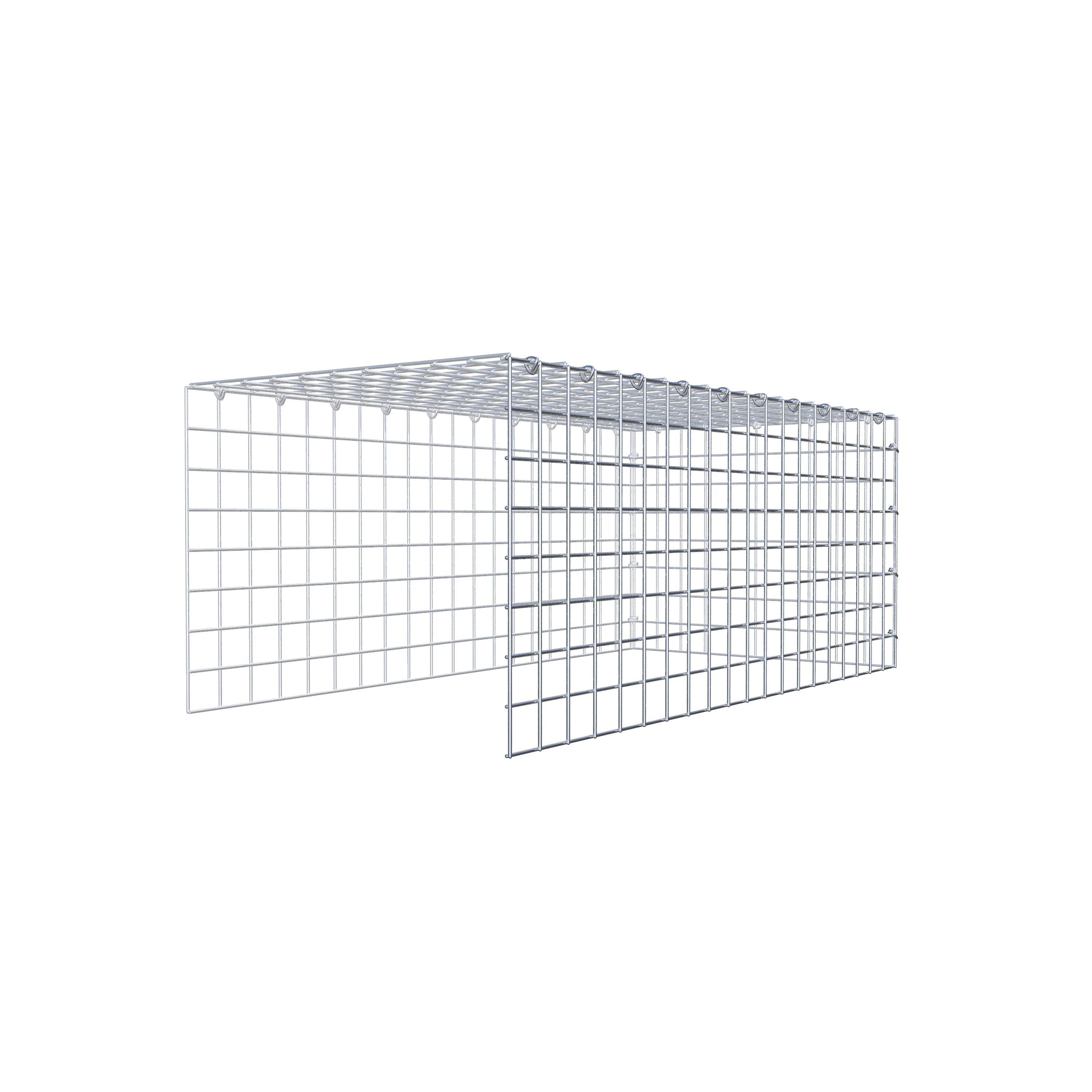 Gavión adicional tipo 4 100 cm x 40 cm x 50 cm (L x A x P), malla 5 cm x 5 cm, anillo en C