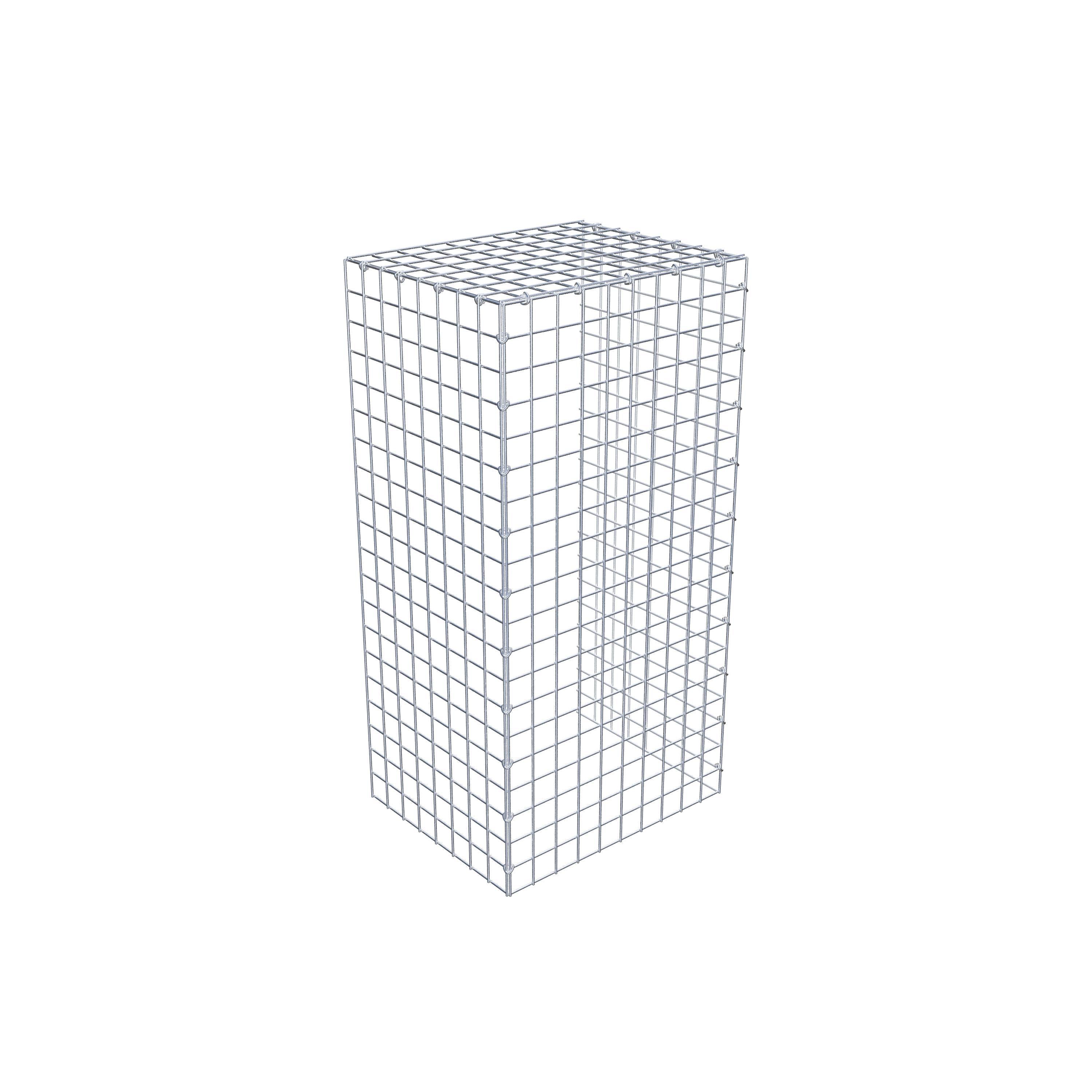 Gavión adicional tipo 4 100 cm x 40 cm x 50 cm (L x A x P), malla 5 cm x 5 cm, anillo en C