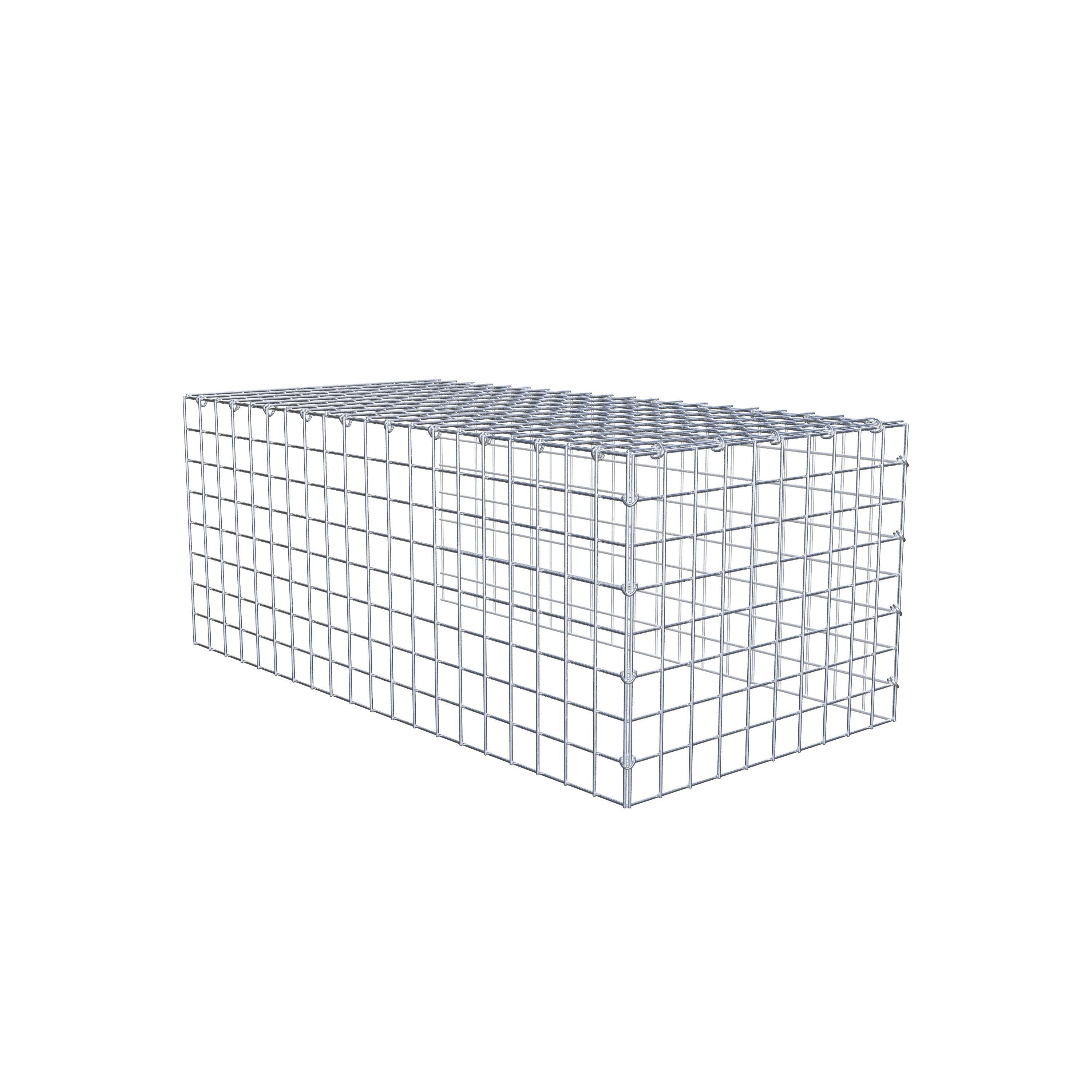 Gavión adicional tipo 4 100 cm x 40 cm x 50 cm (L x A x P), malla 5 cm x 5 cm, anillo en C