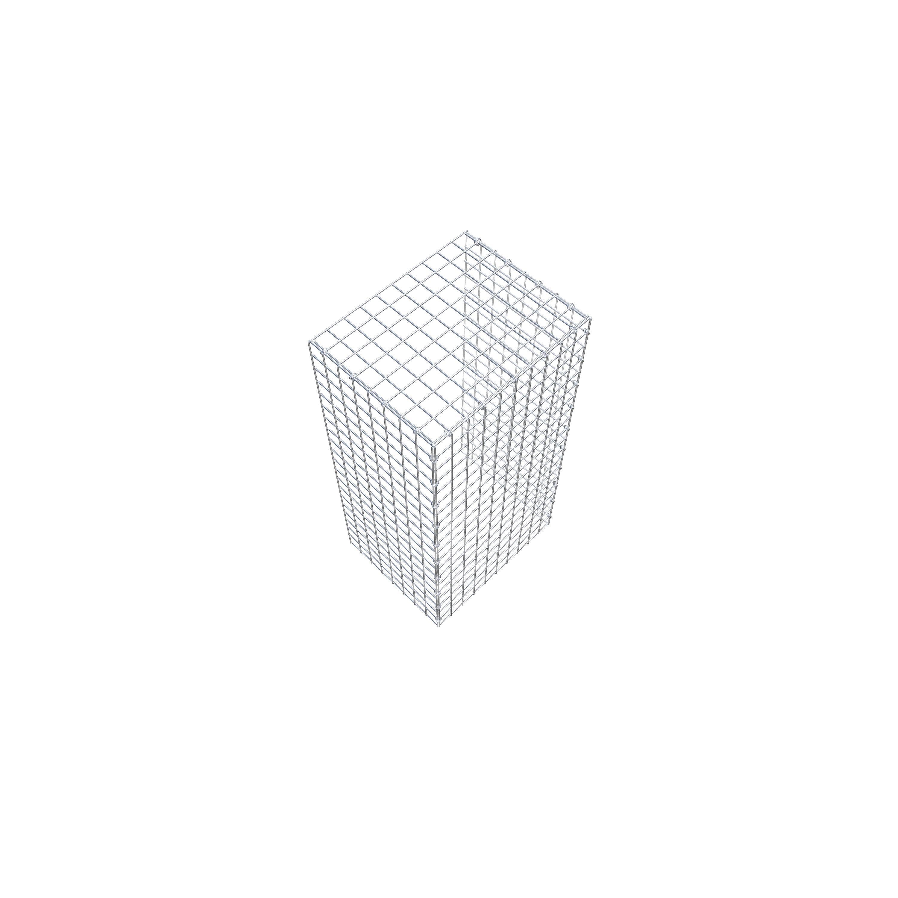 Gavión adicional tipo 4 100 cm x 40 cm x 50 cm (L x A x P), malla 5 cm x 5 cm, anillo en C