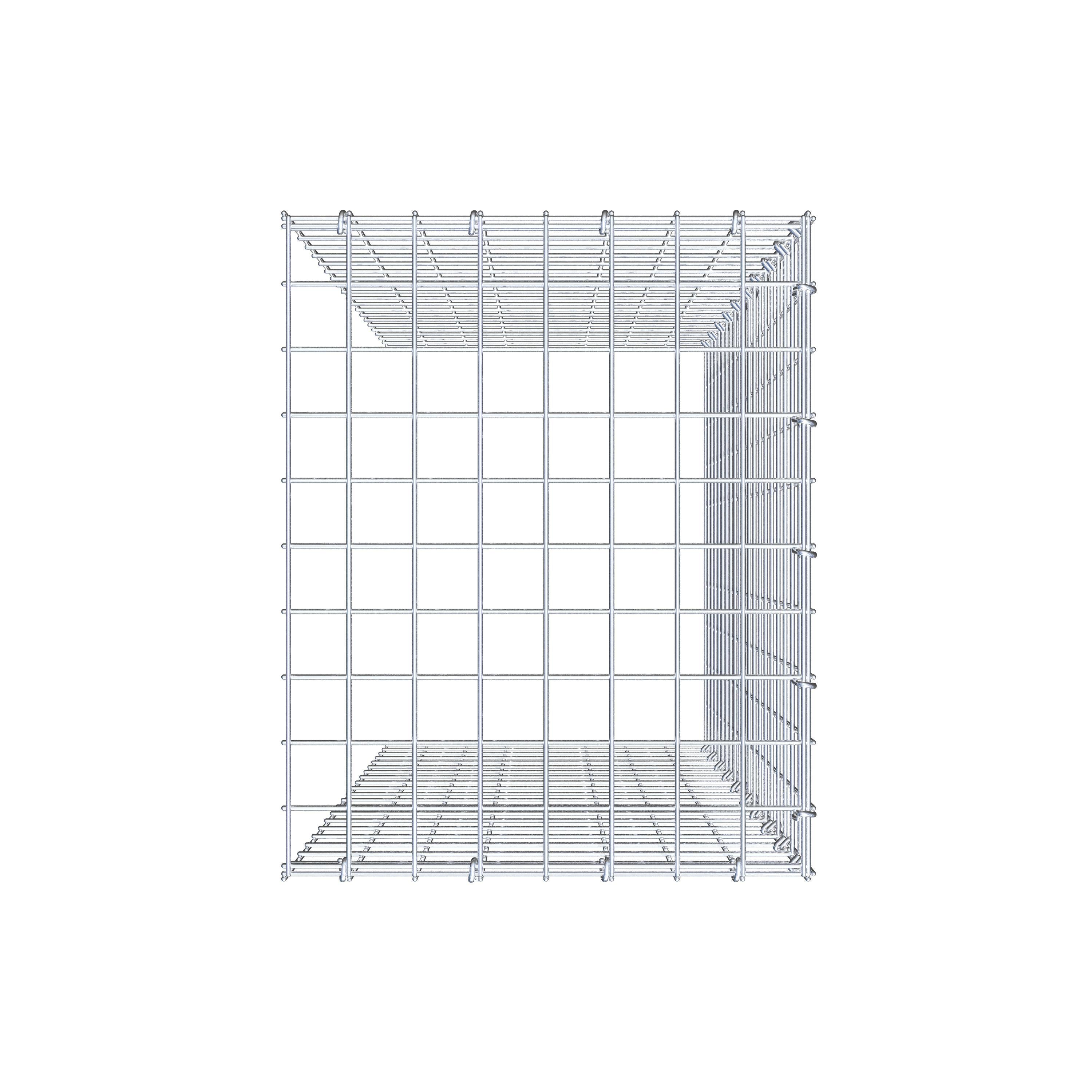 Gavión adicional tipo 4 100 cm x 40 cm x 50 cm (L x A x P), malla 5 cm x 5 cm, anillo en C