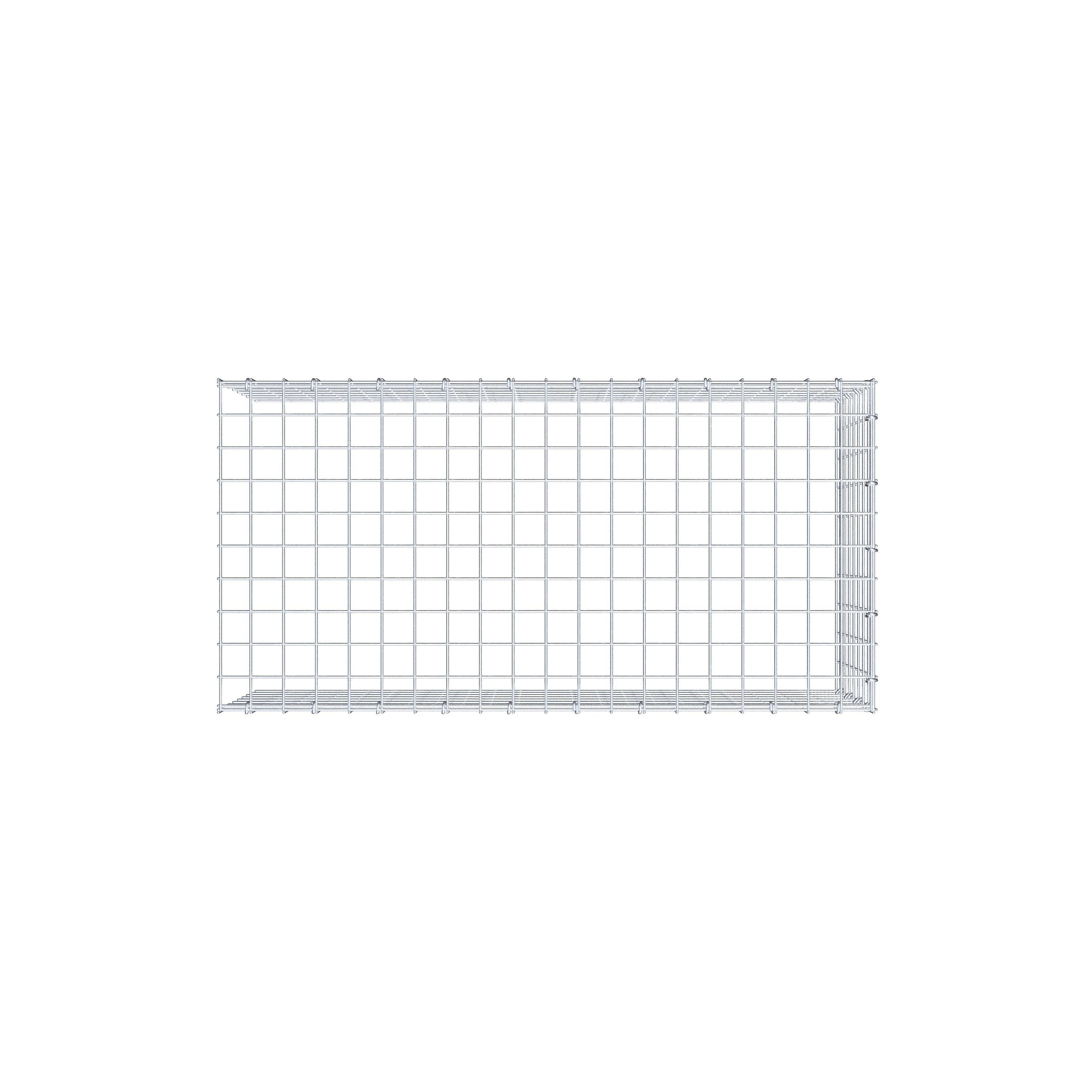 Gavión adicional tipo 4 100 cm x 40 cm x 50 cm (L x A x P), malla 5 cm x 5 cm, anillo en C