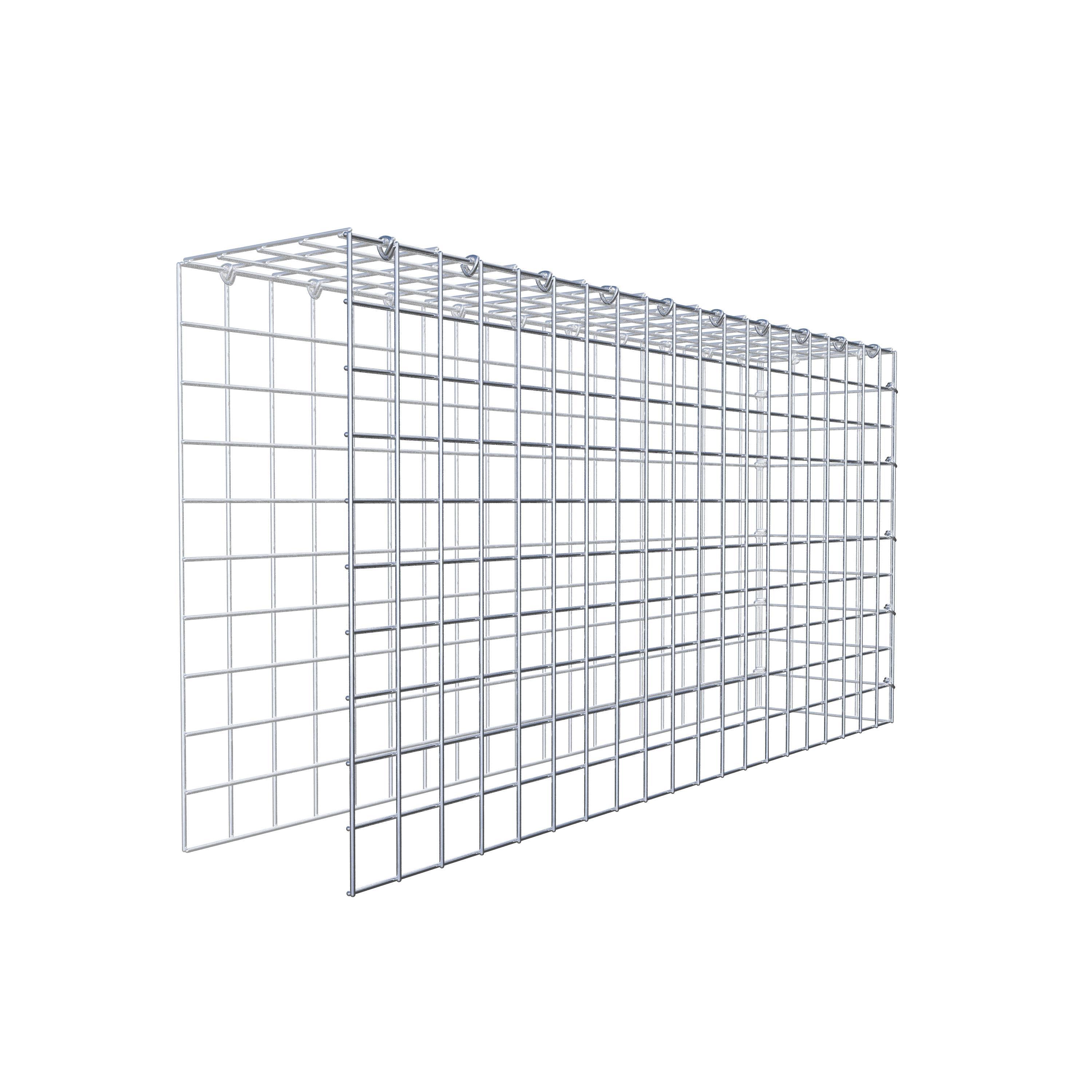 Gavión acoplable tipo 4 100 cm x 50 cm x 20 cm (L x A x P), malla 5 cm x 5 cm, anillo en C