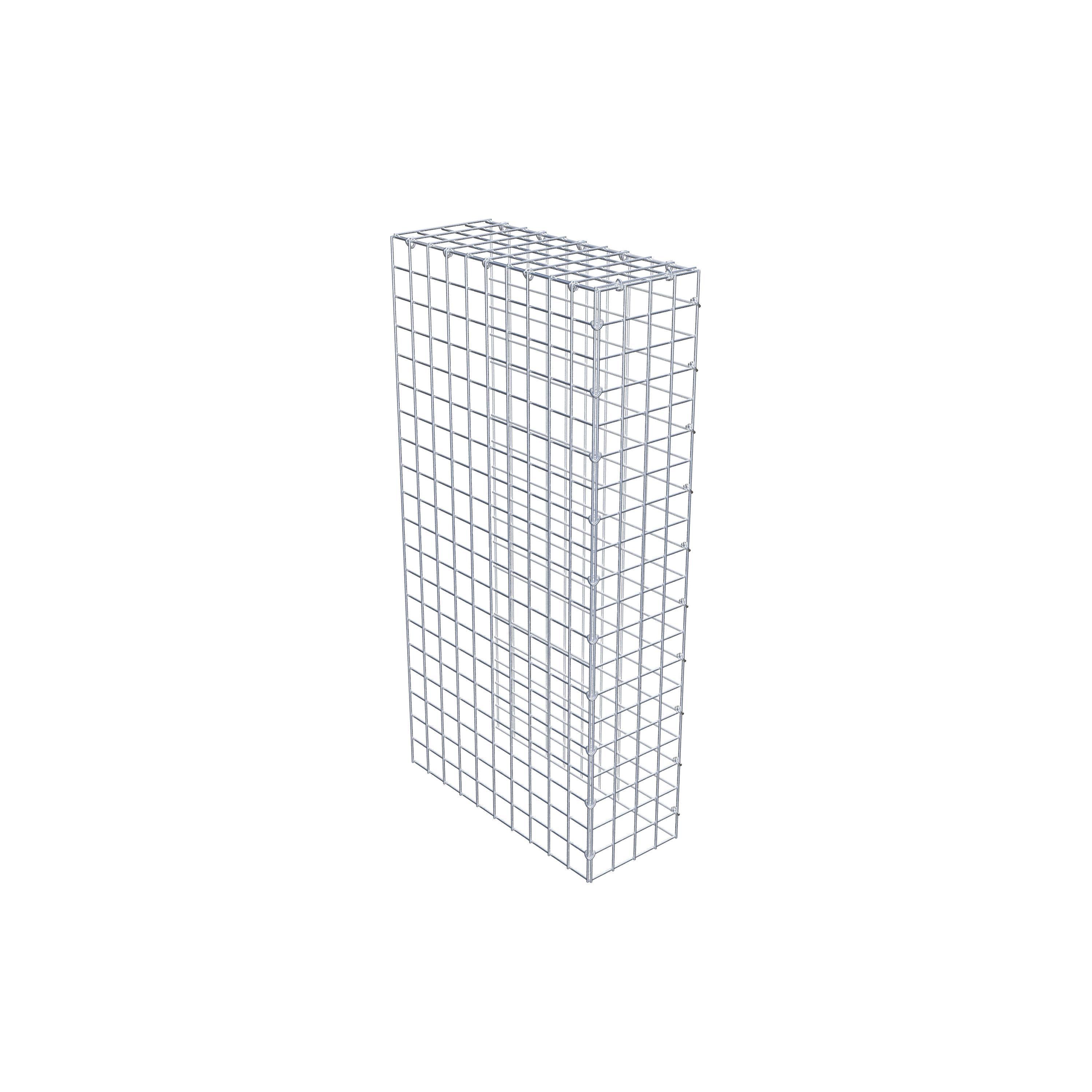 Gavión acoplable tipo 4 100 cm x 50 cm x 20 cm (L x A x P), malla 5 cm x 5 cm, anillo en C