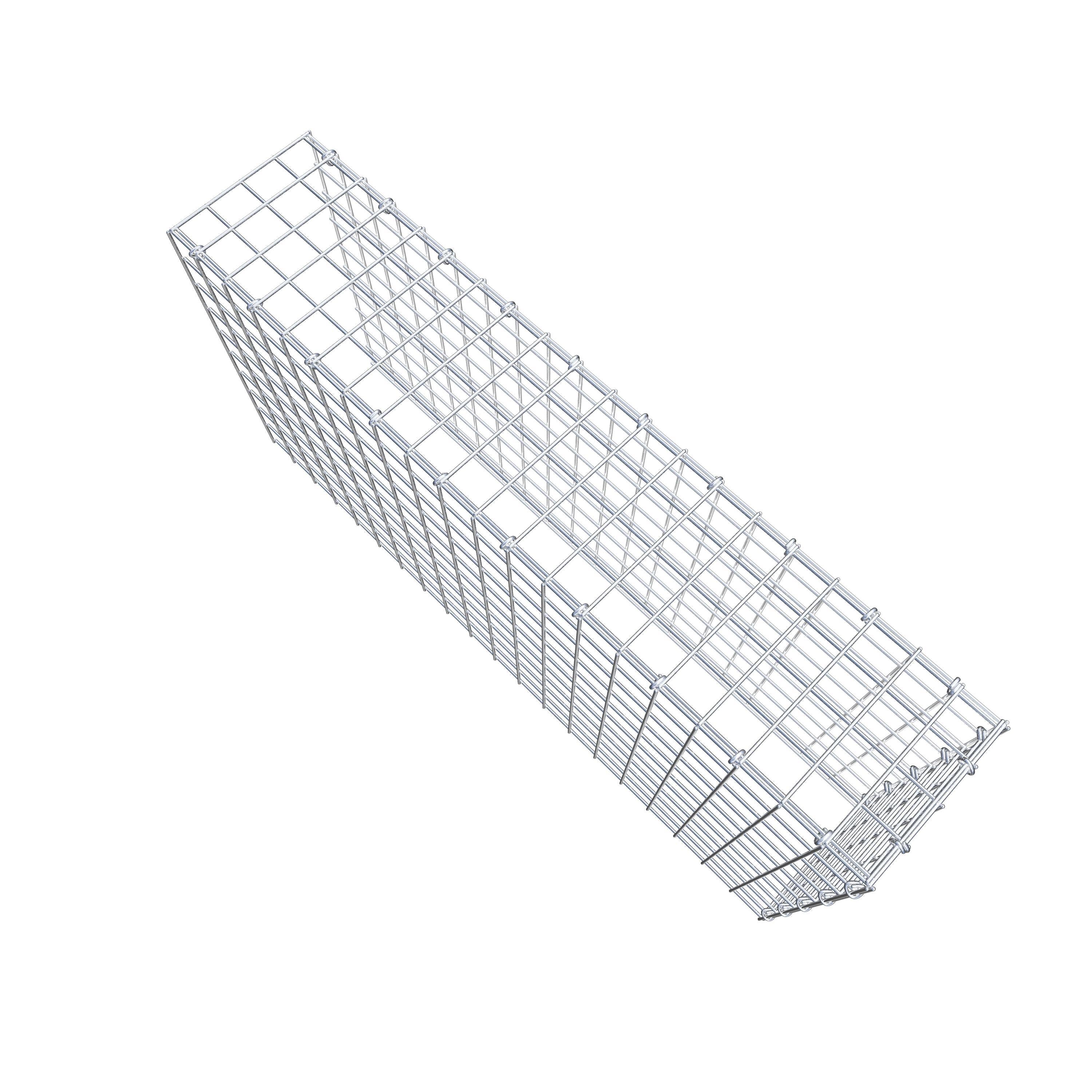 Gavión acoplable tipo 4 100 cm x 50 cm x 20 cm (L x A x P), malla 5 cm x 5 cm, anillo en C