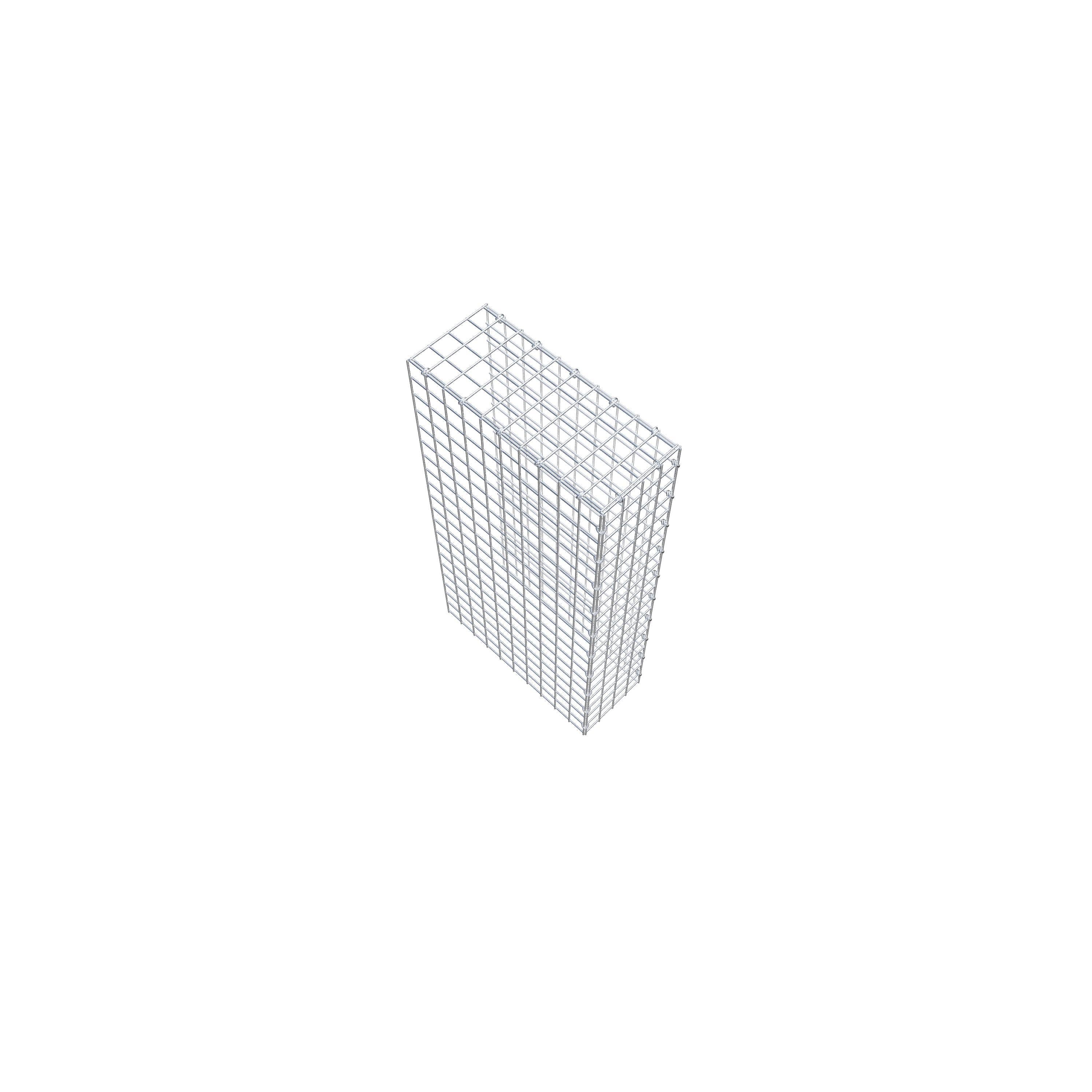 Gavión acoplable tipo 4 100 cm x 50 cm x 20 cm (L x A x P), malla 5 cm x 5 cm, anillo en C