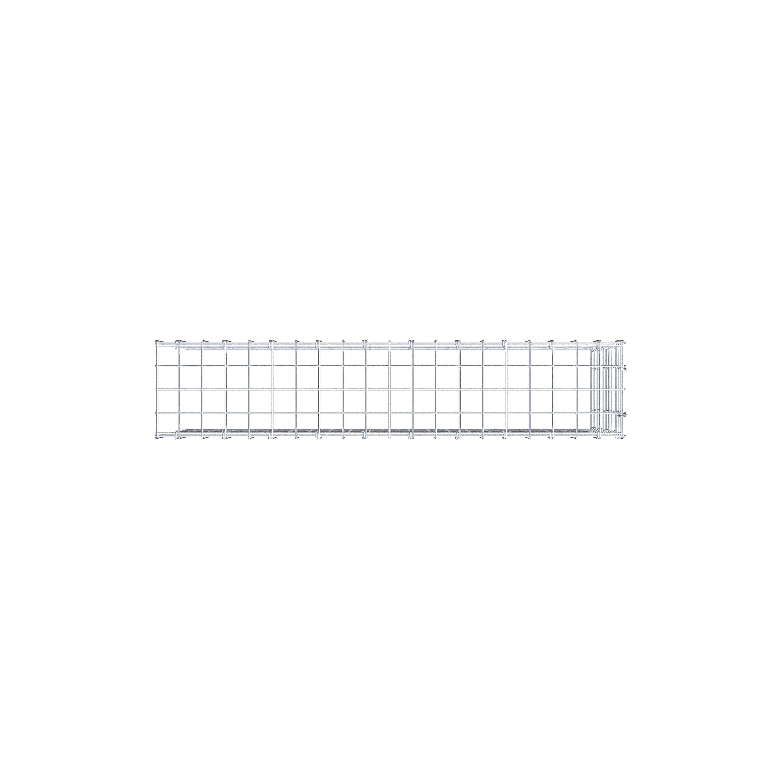 Gavión acoplable tipo 4 100 cm x 50 cm x 20 cm (L x A x P), malla 5 cm x 5 cm, anillo en C