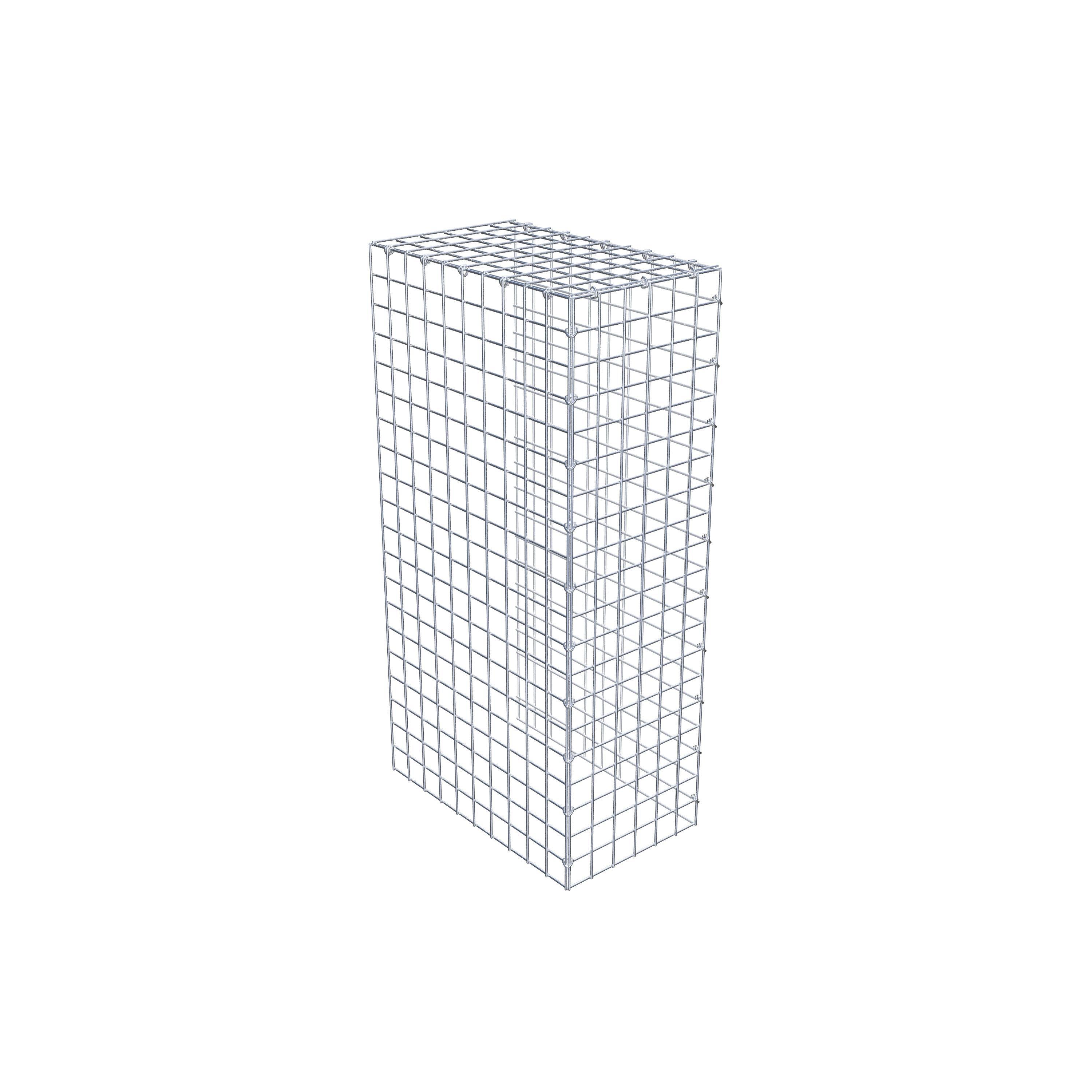 Typ 4 påbyggnadsgabion 100 cm x 50 cm x 30 cm (L x H x D), maskstorlek 5 cm x 5 cm, C-ring