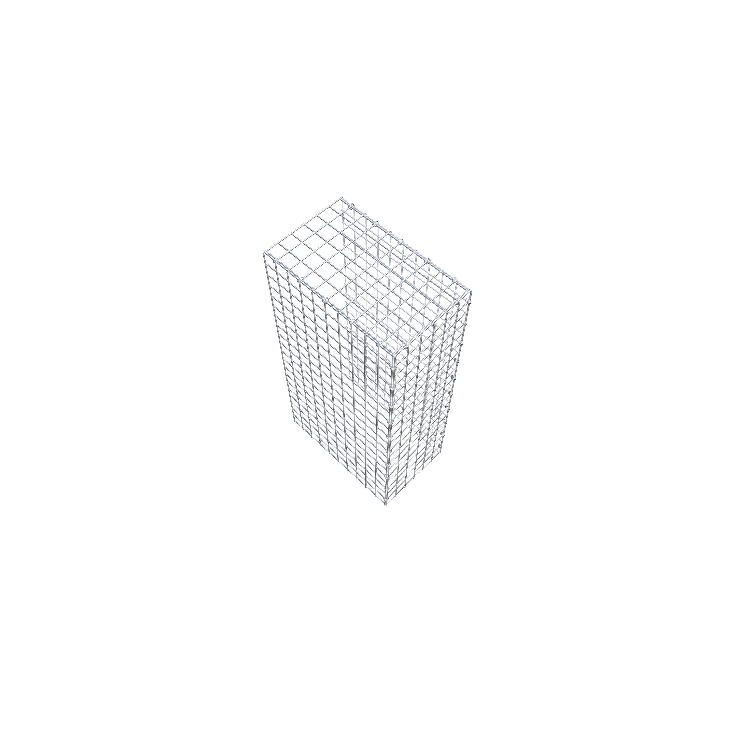 Typ 4 påbyggnadsgabion 100 cm x 50 cm x 30 cm (L x H x D), maskstorlek 5 cm x 5 cm, C-ring