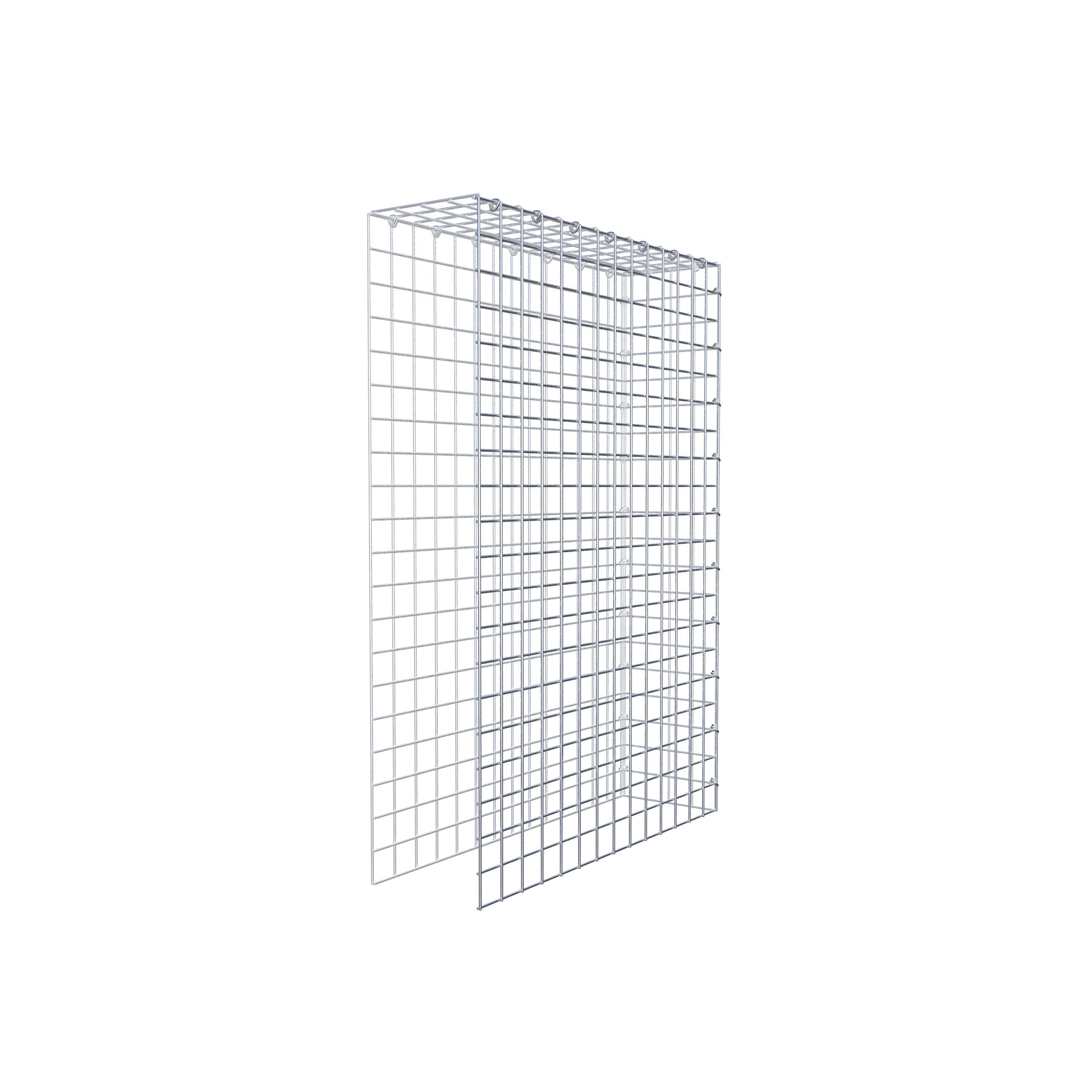 Monteret gabion type 4 100 cm x 70 cm x 20 cm (L x H x D), maskestørrelse 5 cm x 5 cm, C-ring