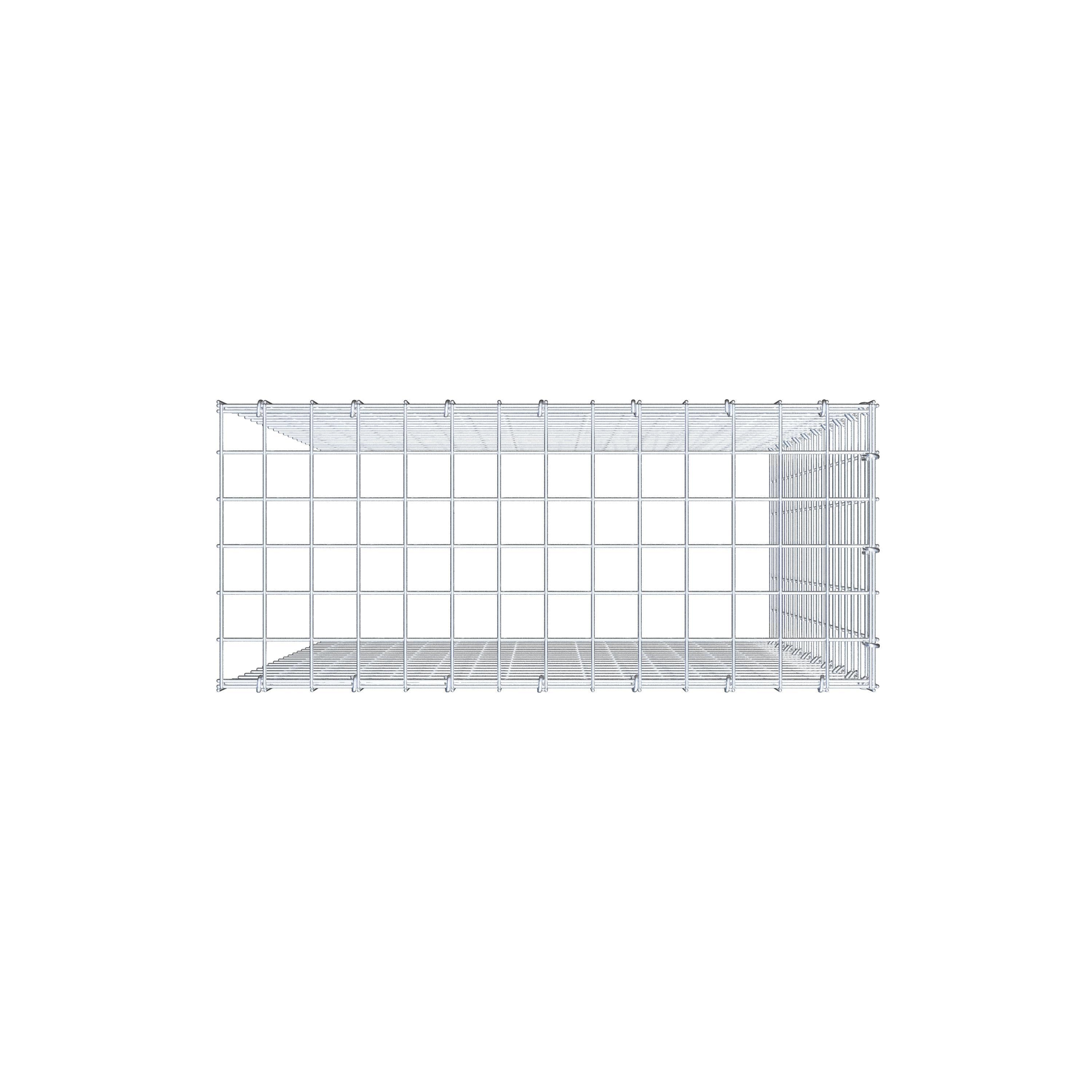 Gabião Tipo 4 100 cm x 70 cm x 30 cm (C x A x P), malhagem 5 cm x 5 cm, anel C