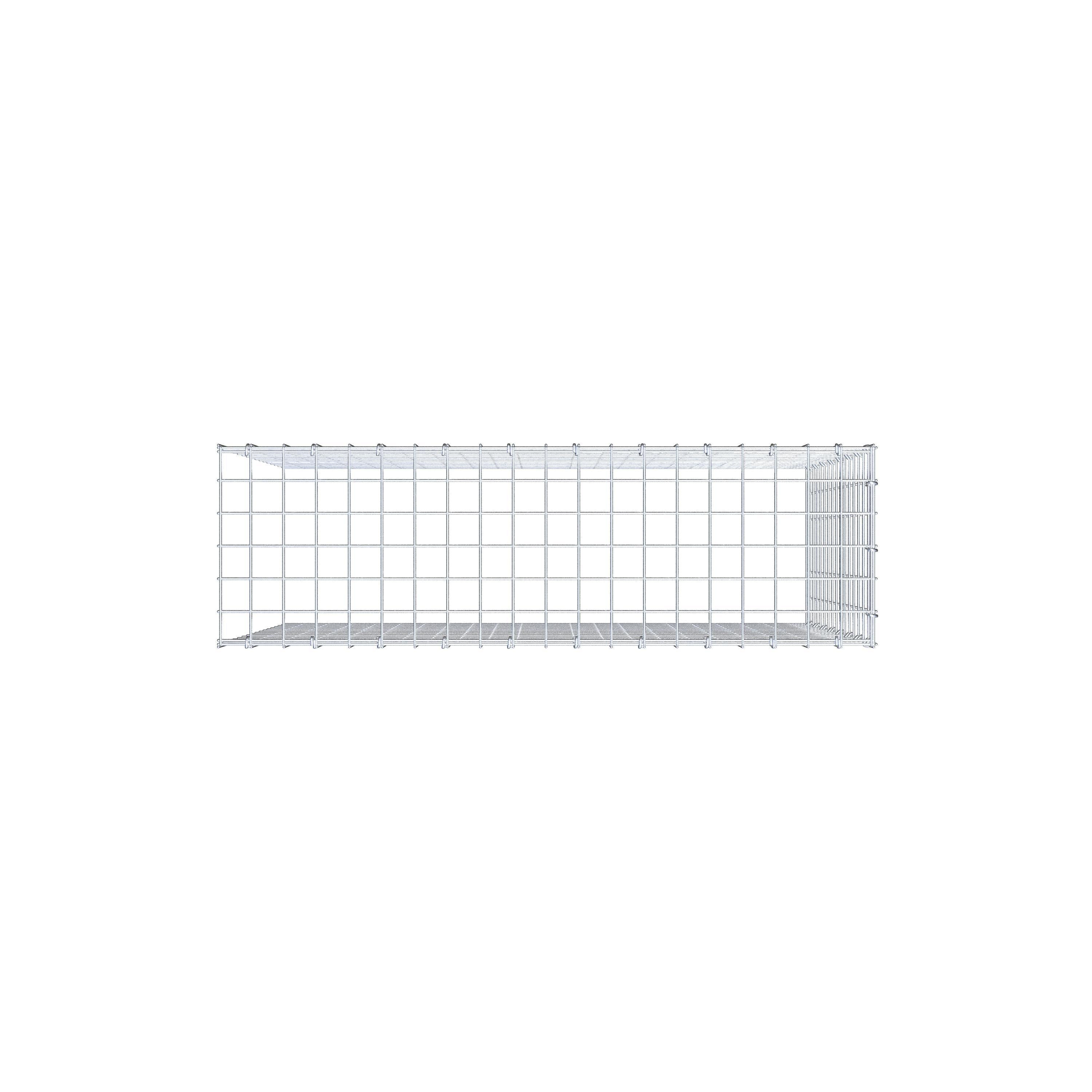 Gabião Tipo 4 100 cm x 80 cm x 30 cm (C x A x P), malhagem 5 cm x 5 cm, anel C