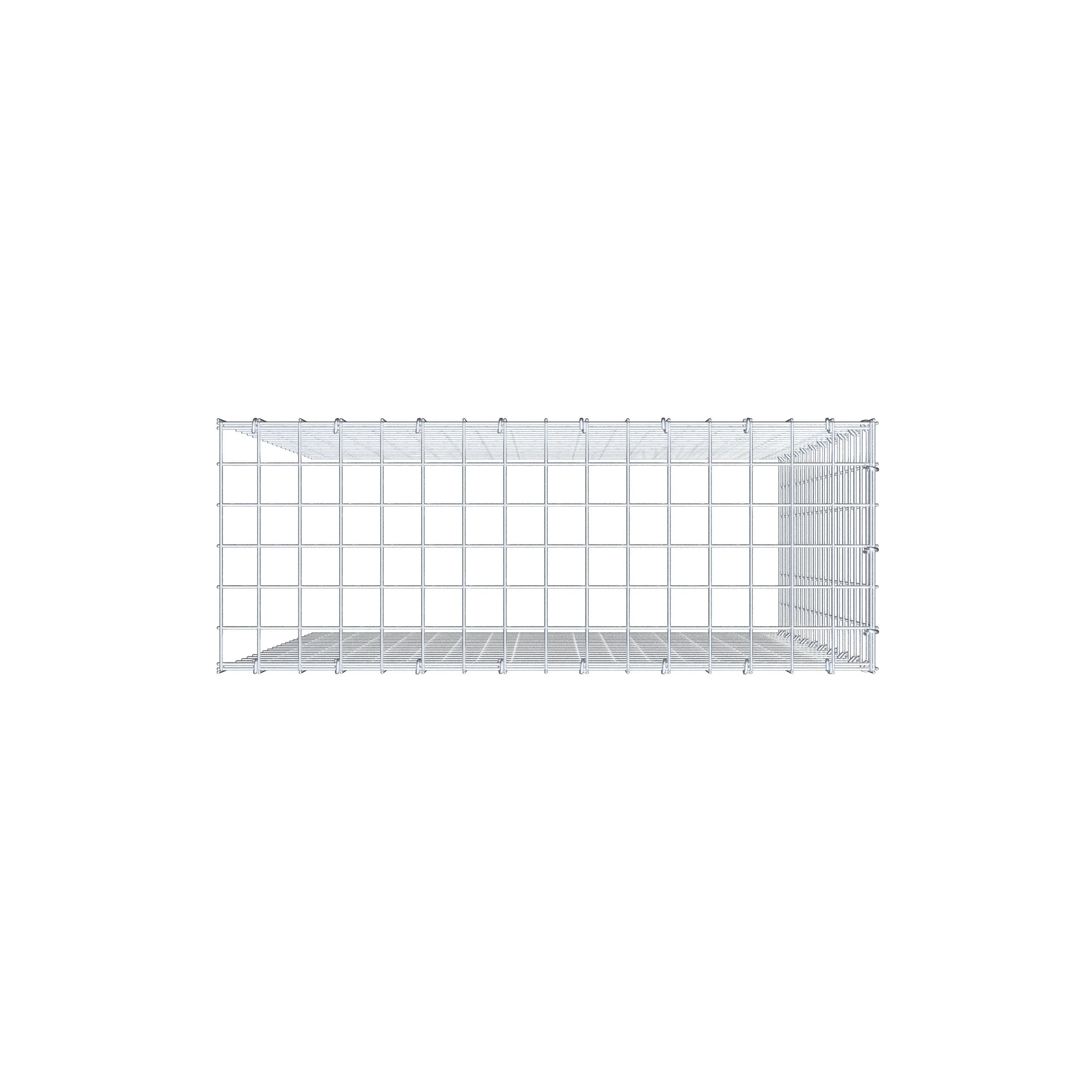 Gabião Tipo 4 100 cm x 80 cm x 30 cm (C x A x P), malhagem 5 cm x 5 cm, anel C