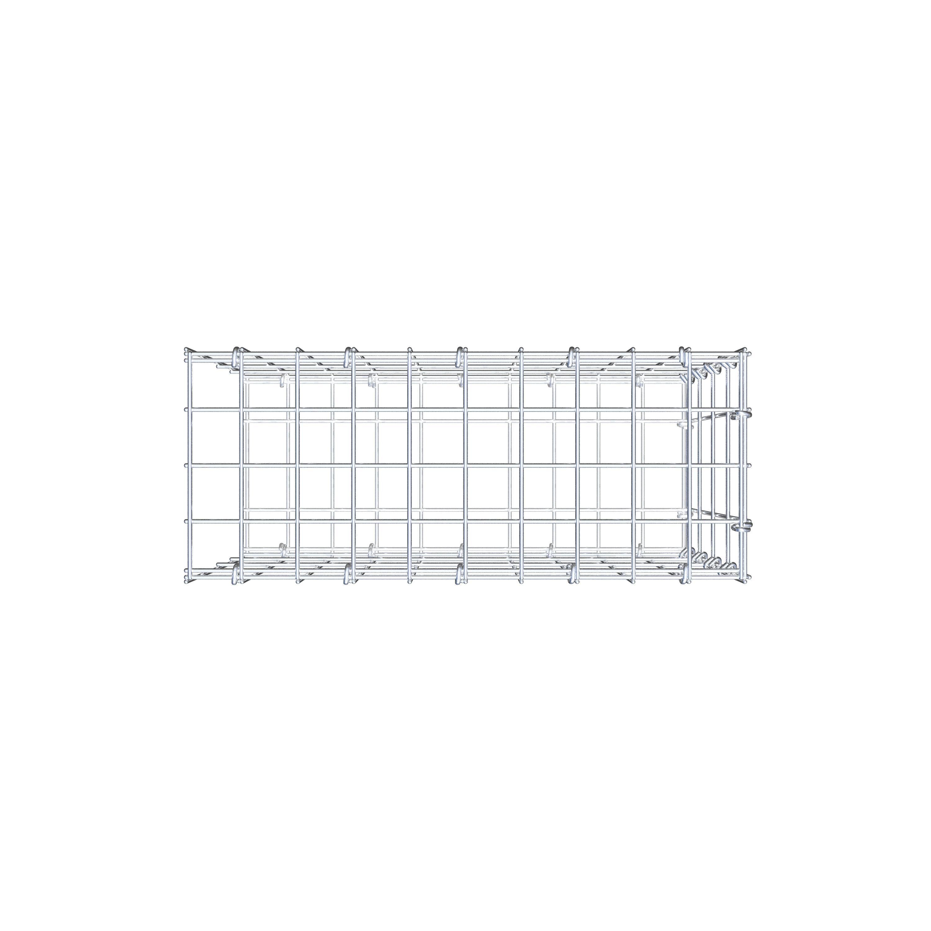 Fourche rapportée type 2 50 cm x 40 cm x 20 cm, mailles 5 cm x 10 cm, anneau en C