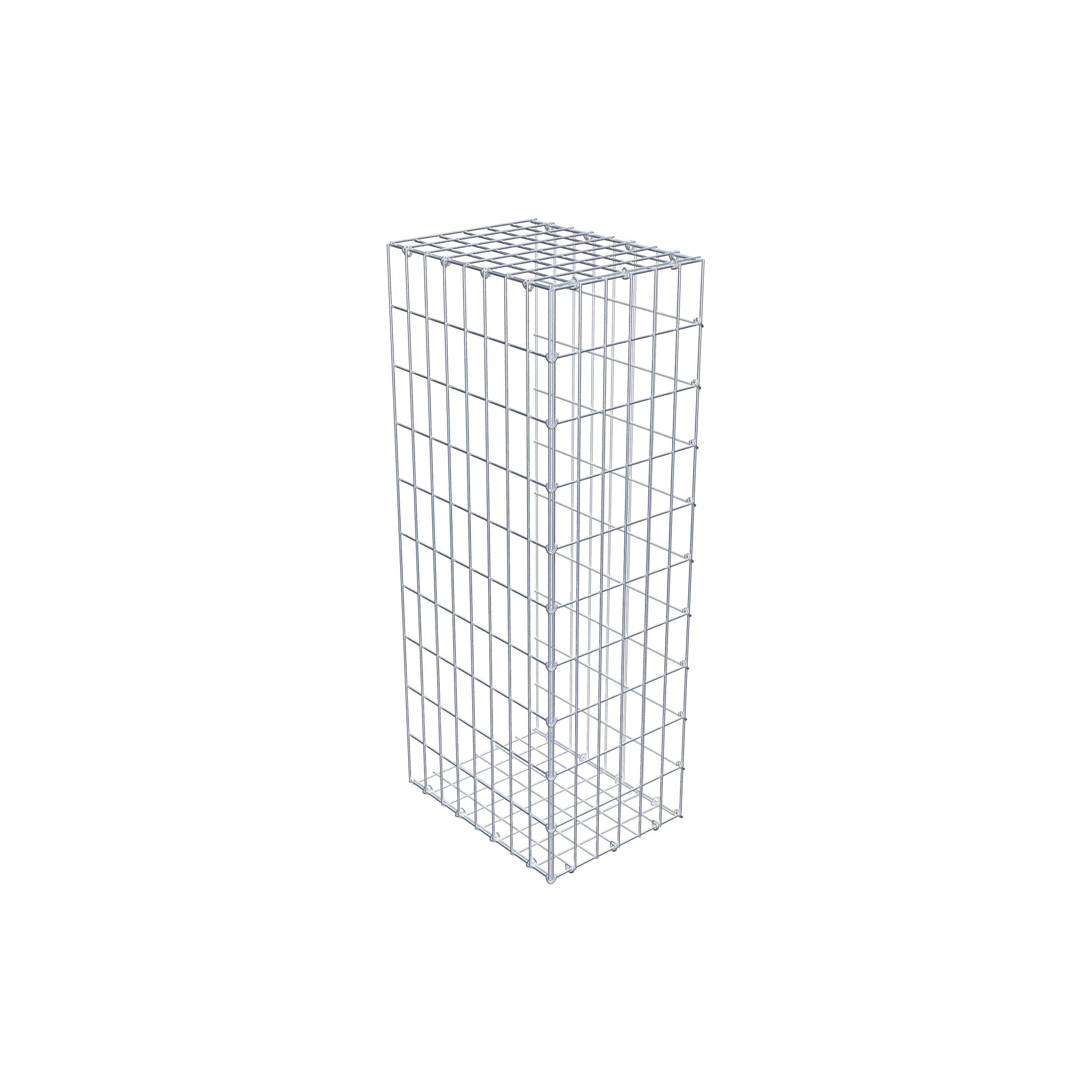 Opzetpaal type 2 100 cm x 40 cm x 30 cm, maaswijdte 5 cm x 10 cm, C-ring