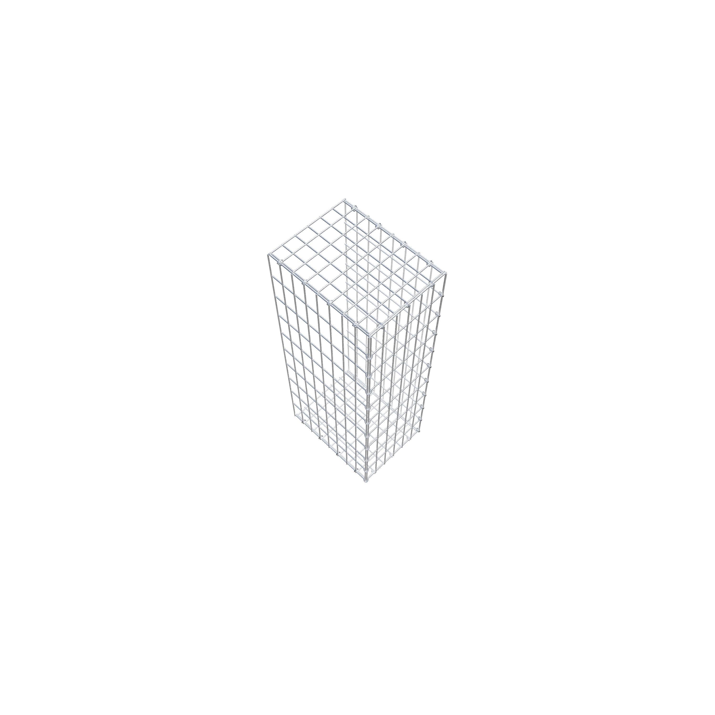 Opzetpaal type 2 100 cm x 40 cm x 30 cm, maaswijdte 5 cm x 10 cm, C-ring