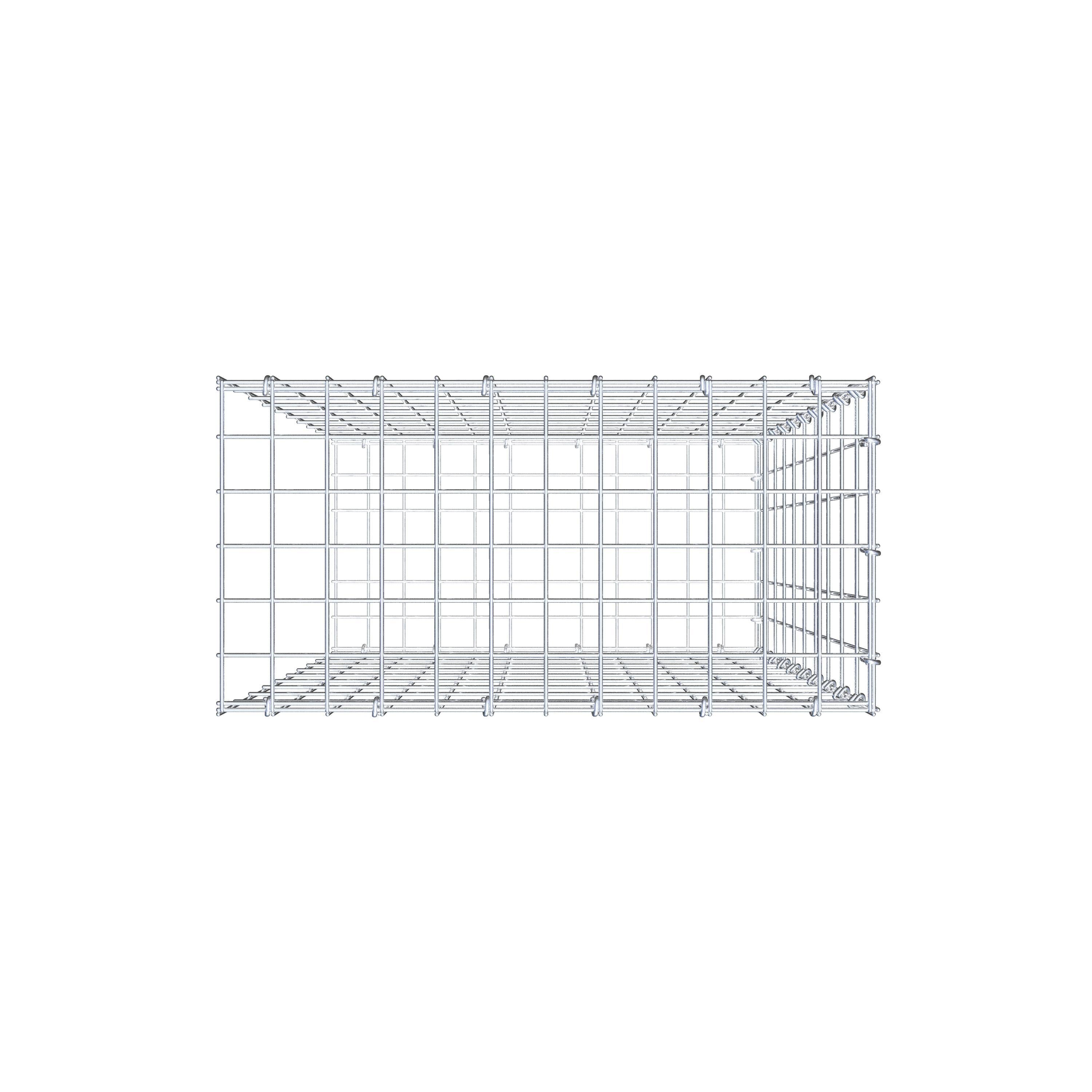 Pila adicional tipo 2 100 cm x 60 cm x 30 cm, malla 5 cm x 10 cm, anillo en C