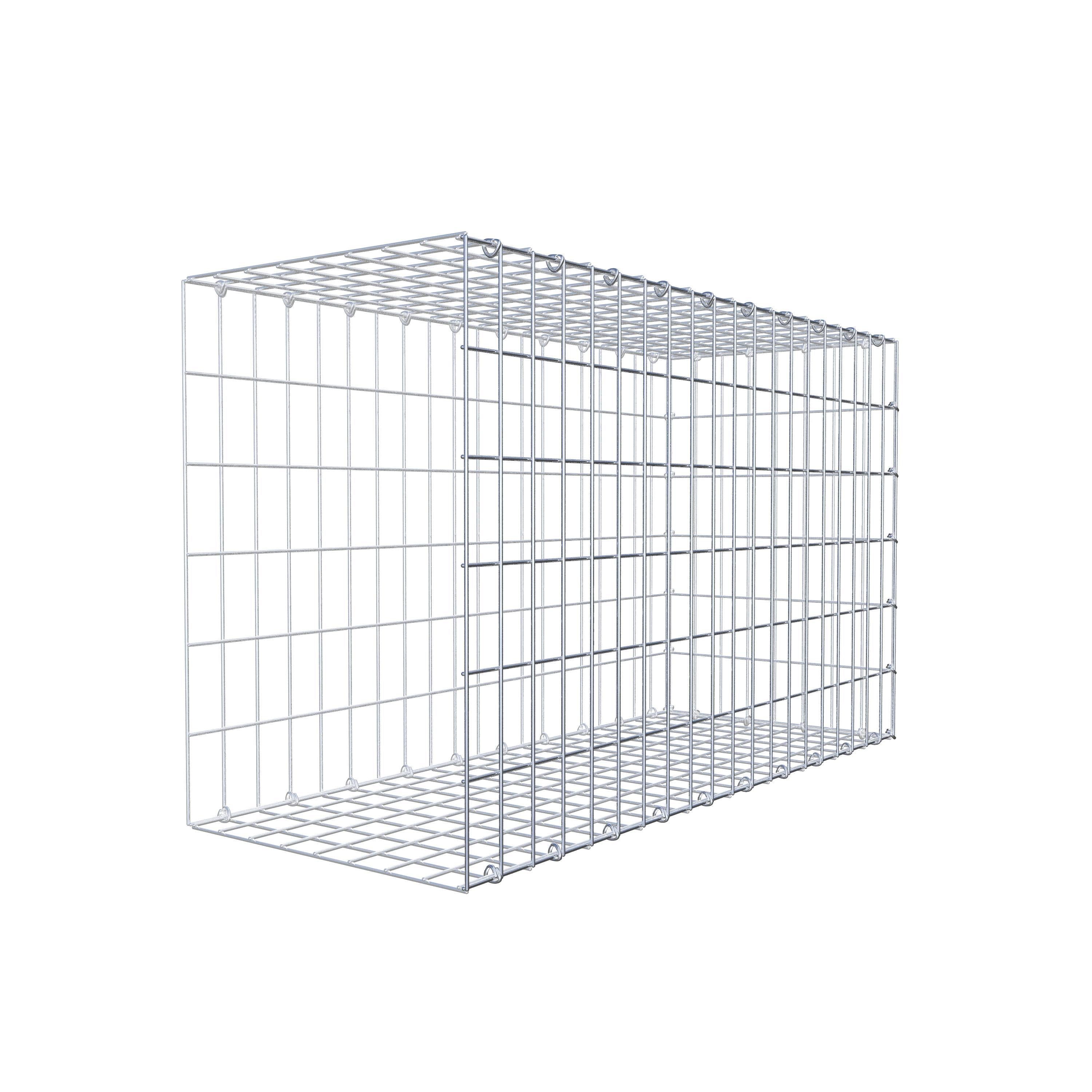 Monteret gabion type 2 100 cm x 60 cm x 40 cm, maskestørrelse 5 cm x 10 cm, C-ring