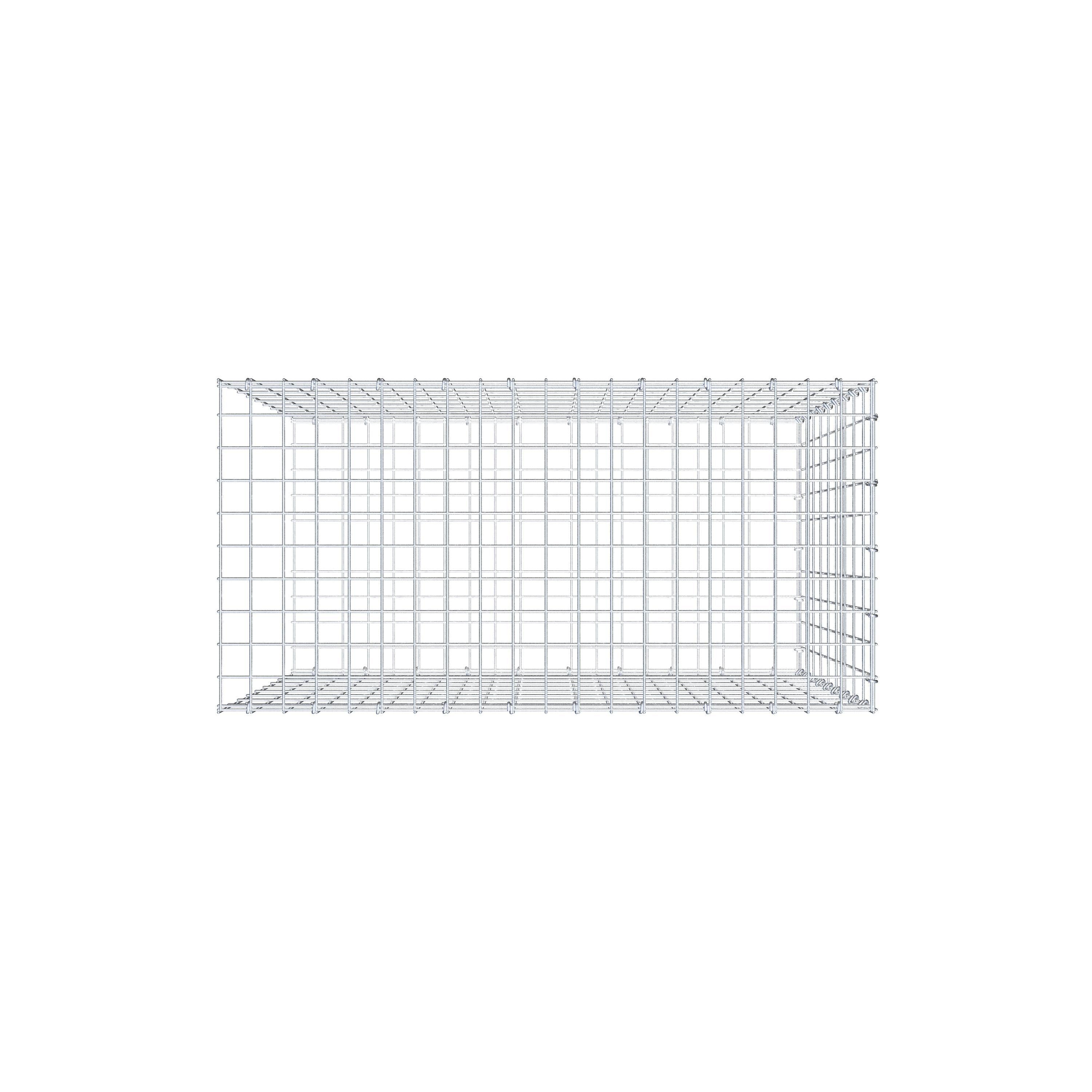 Pila adicional tipo 2 100 cm x 90 cm x 50 cm, malla 5 cm x 10 cm, anillo en C